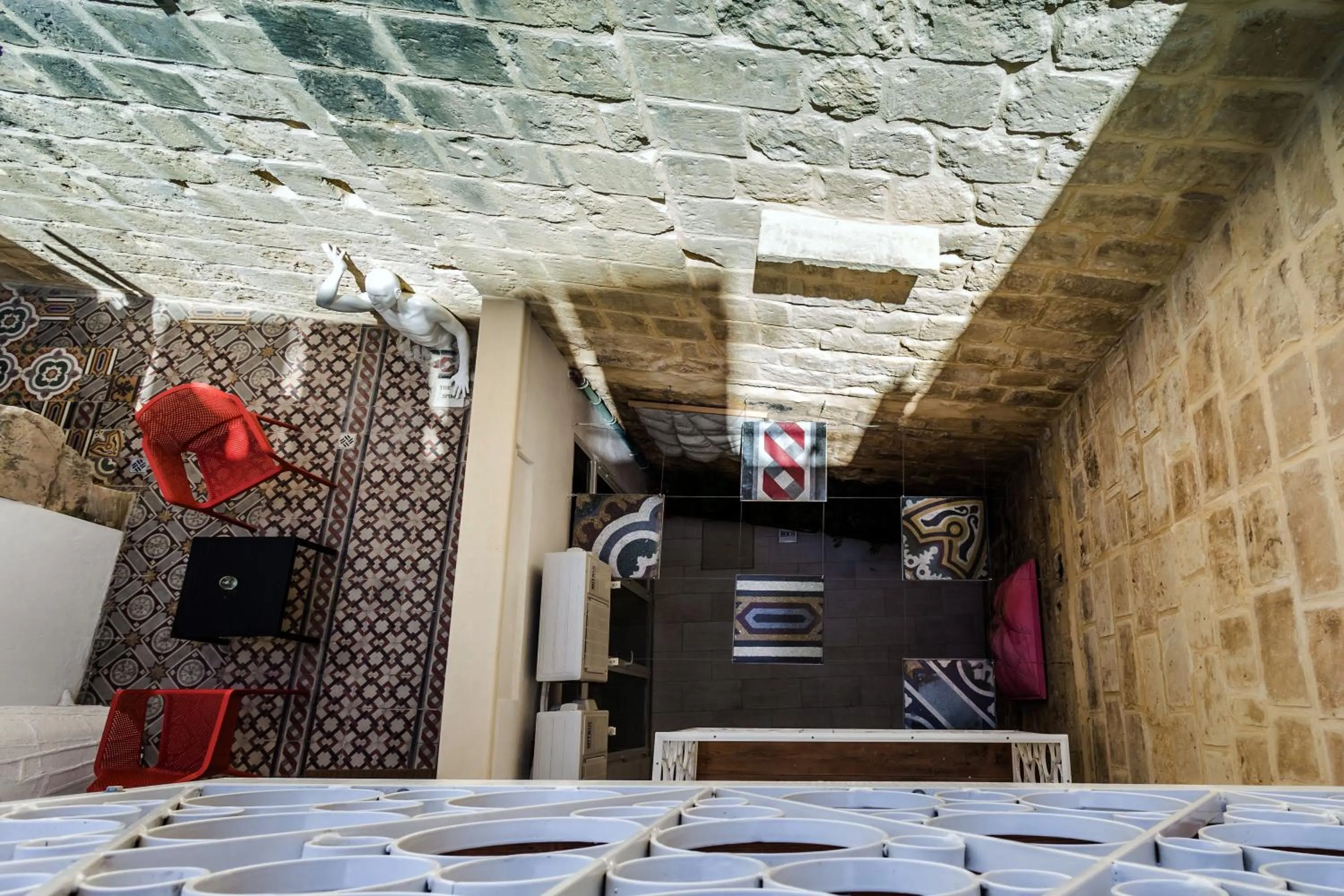 Inner courtyard view in BOCO Boutique Hotel