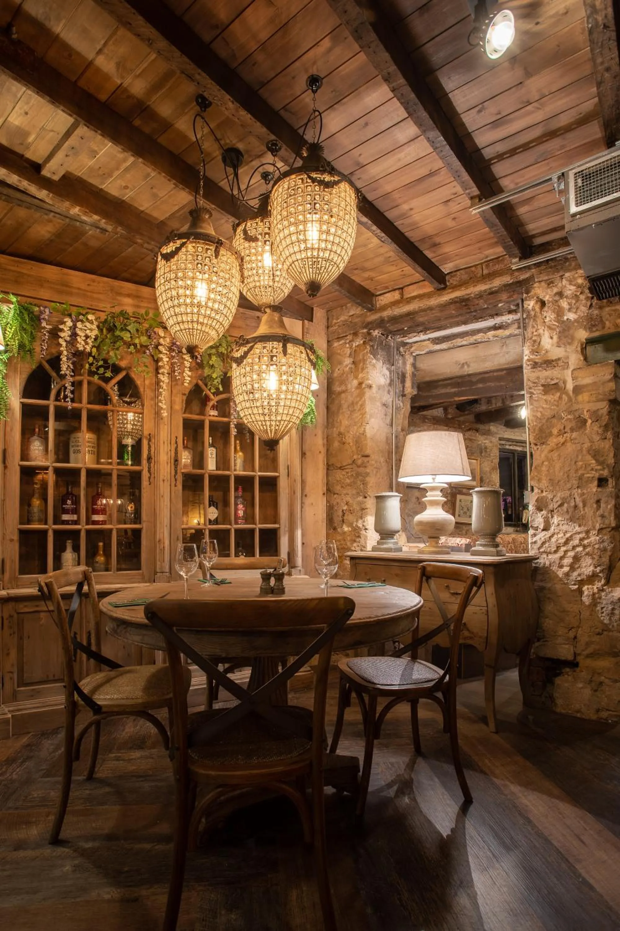 Dining area in The Dirty Bottles Hotel