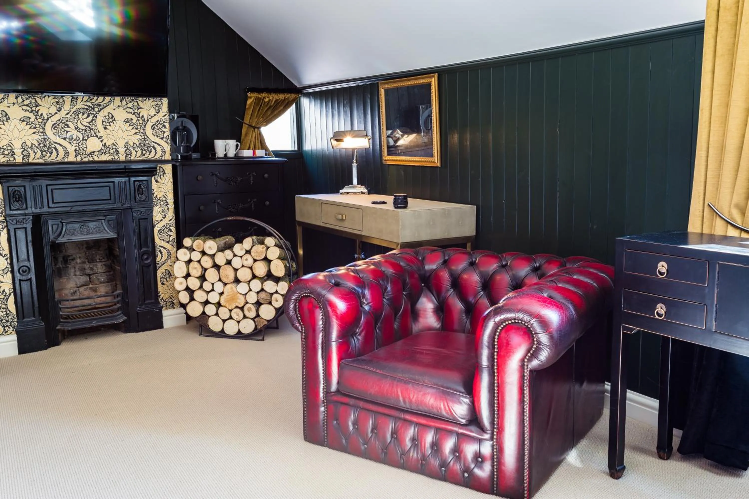 Seating area in The Dirty Bottles Hotel