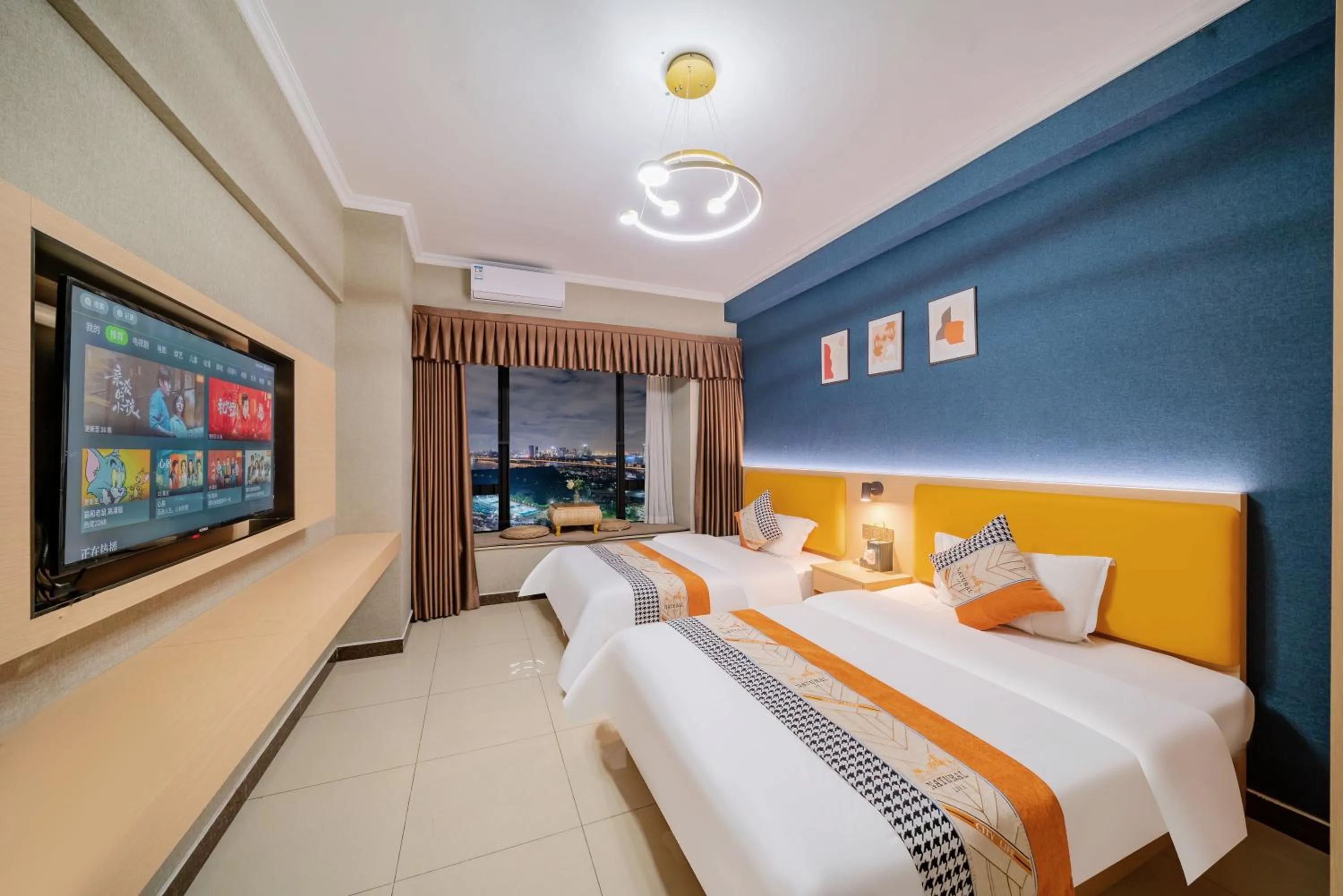 Bed in Pazhou Angda International Aparthotel Canton Fair Branch