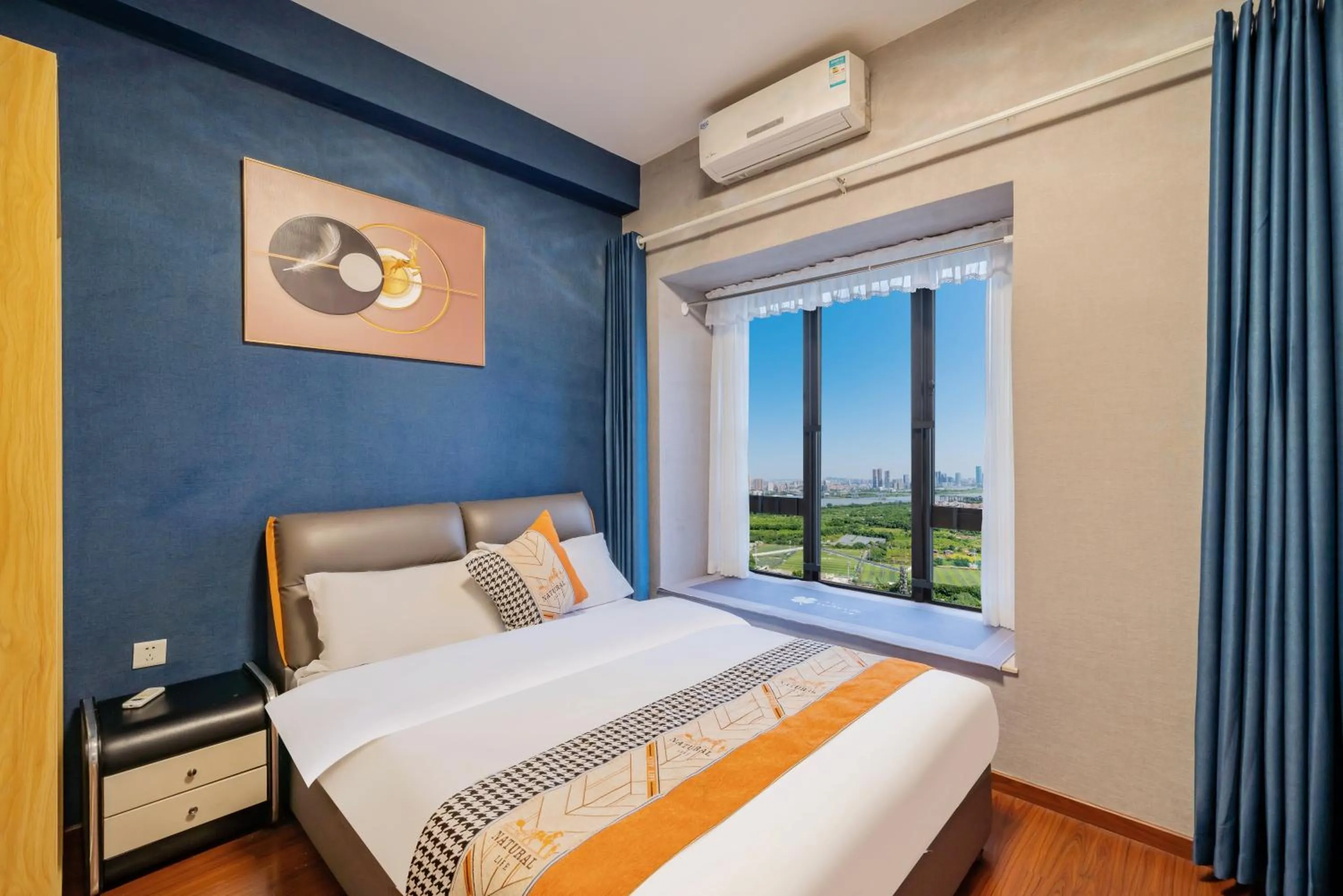 Bed in Pazhou Angda International Aparthotel Canton Fair Branch