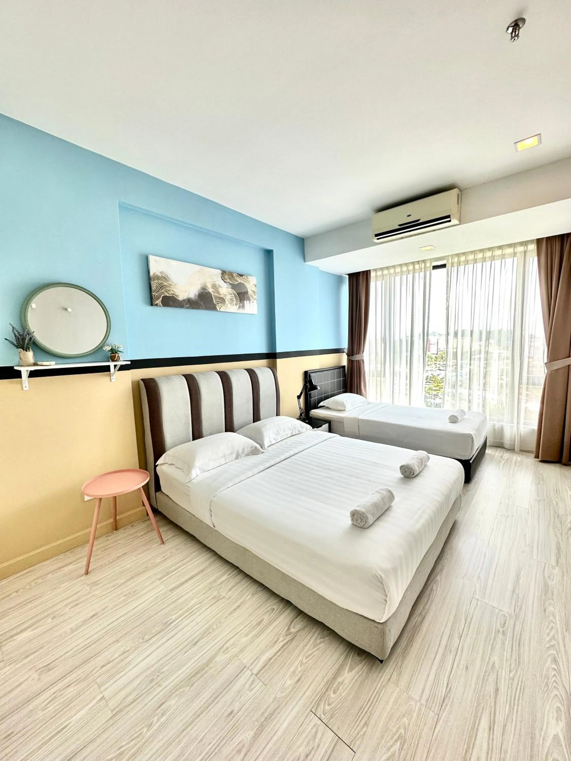 Bedroom, Bed in Cozy Living Sky Apartment