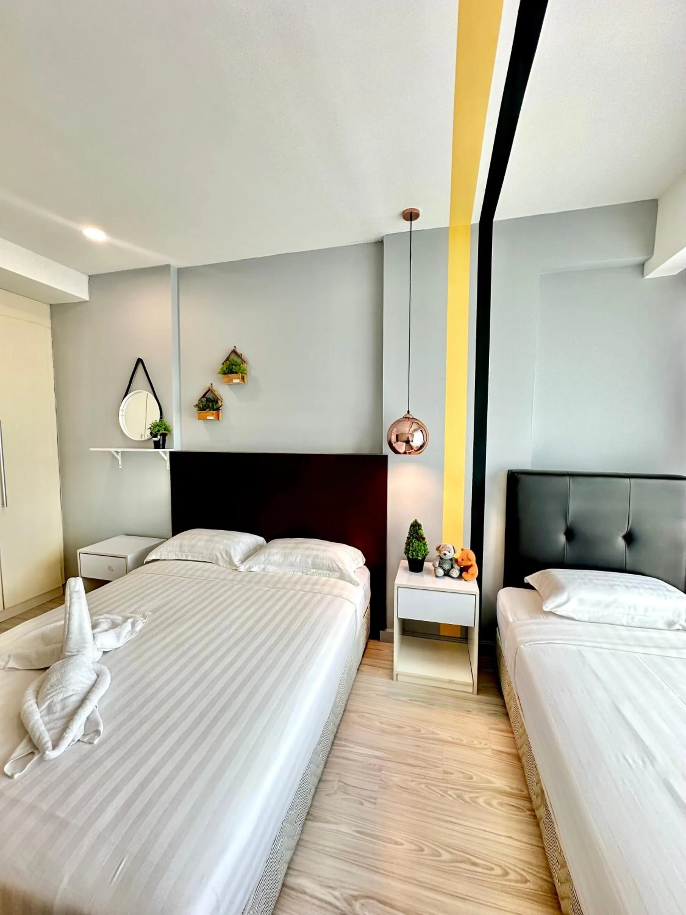 Bedroom, Bed in Cozy Living Sky Apartment