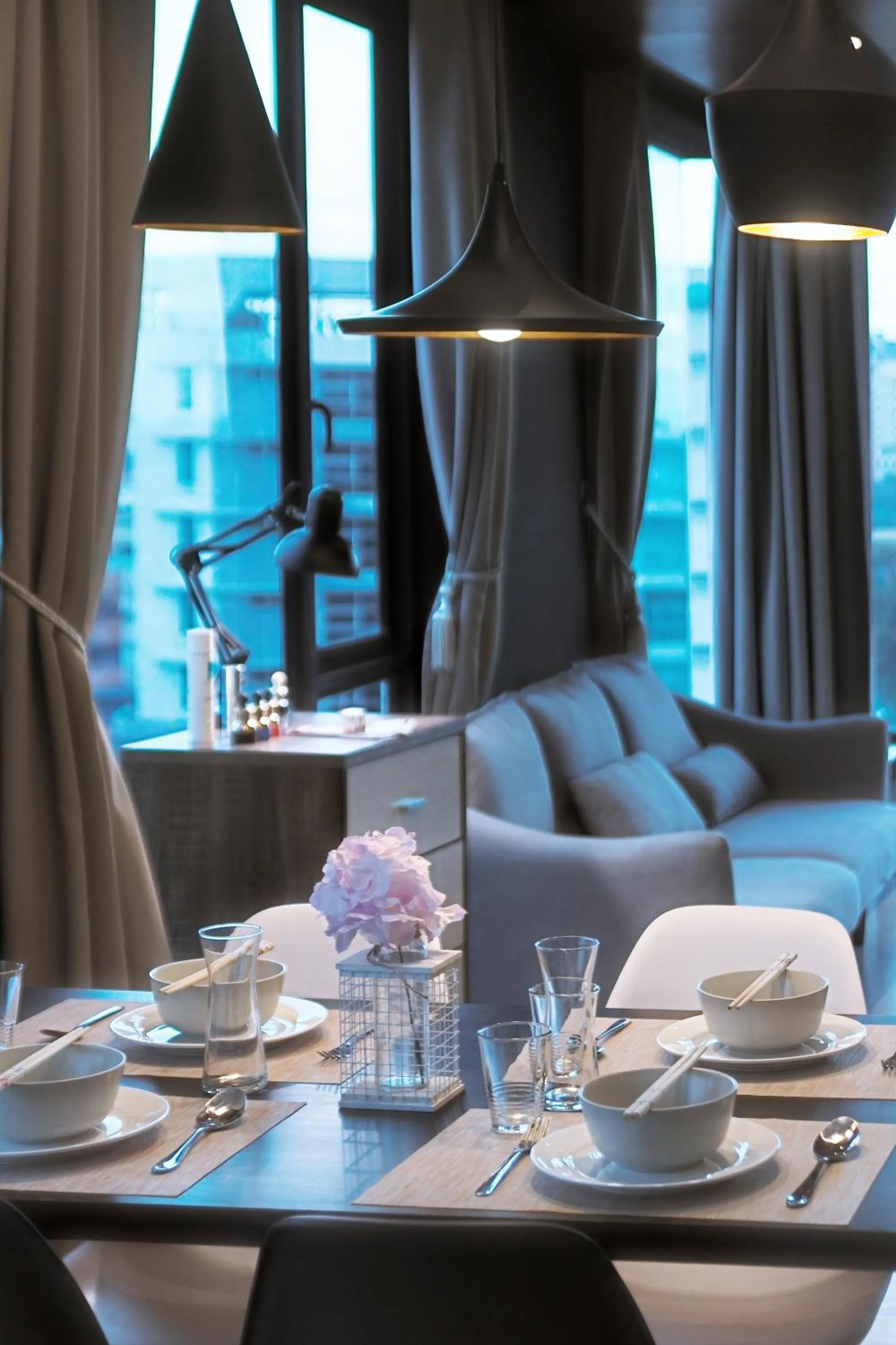 Dining area in Cozy Living Sky Apartment