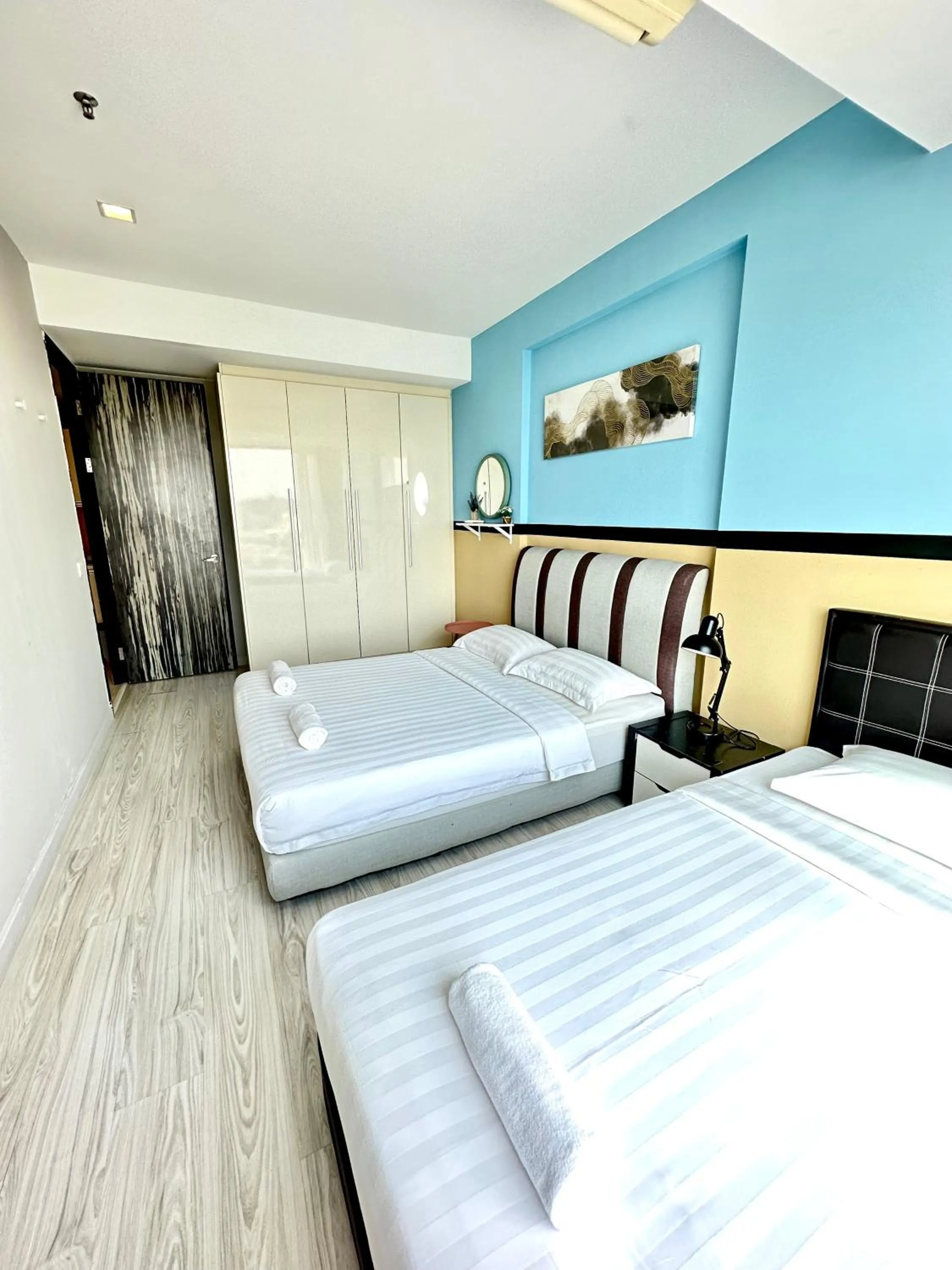 Bedroom, Bed in Cozy Living Sky Apartment