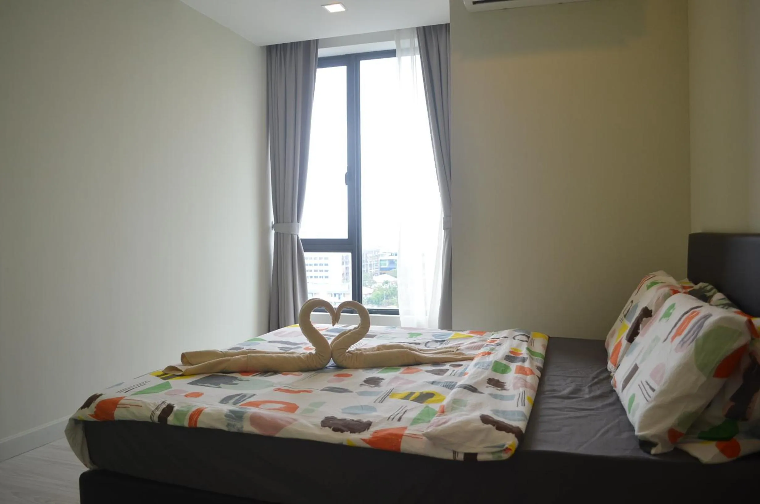 Bedroom, Bed in Cozy Living Sky Apartment