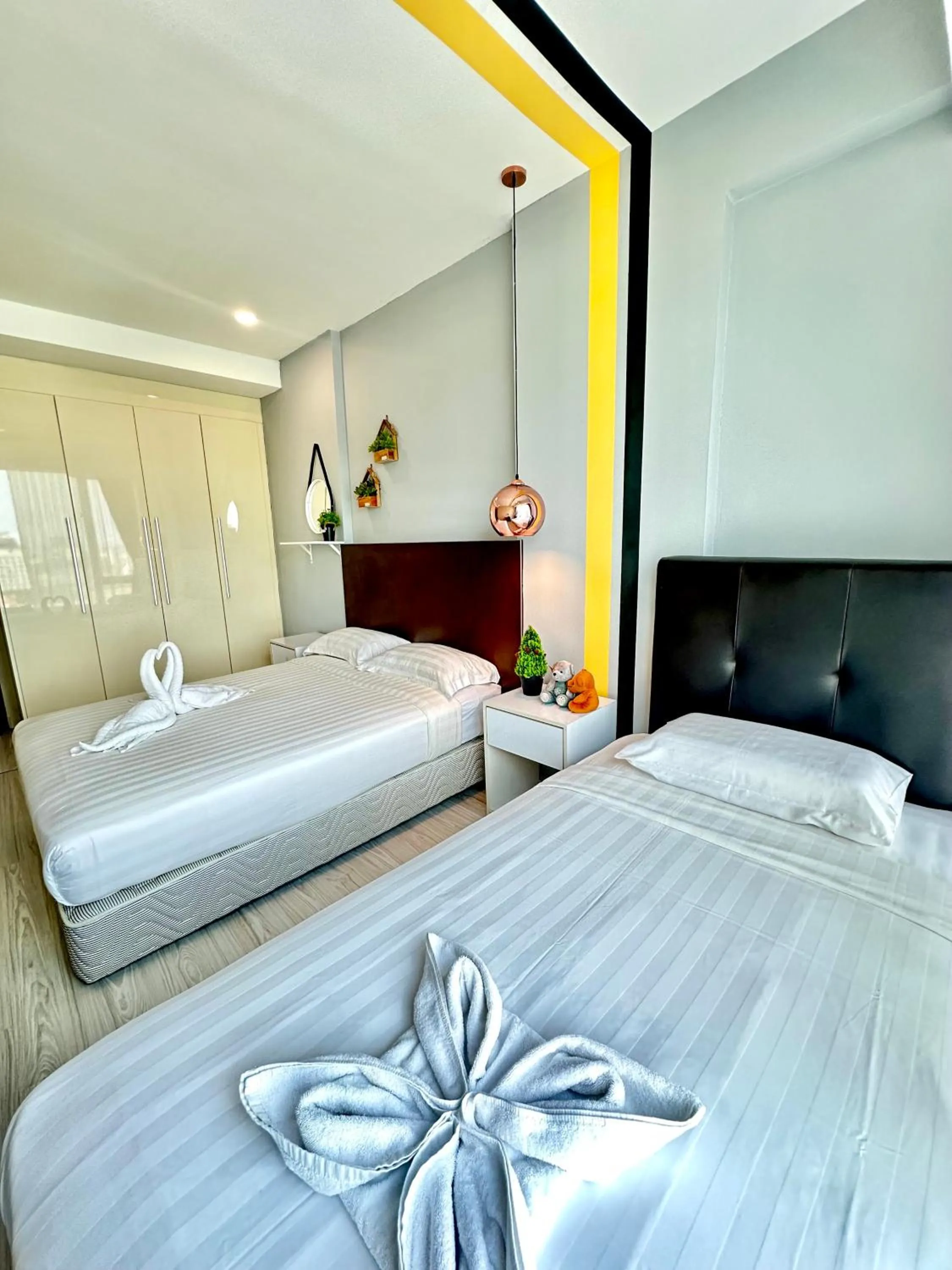 Bedroom, Bed in Cozy Living Sky Apartment