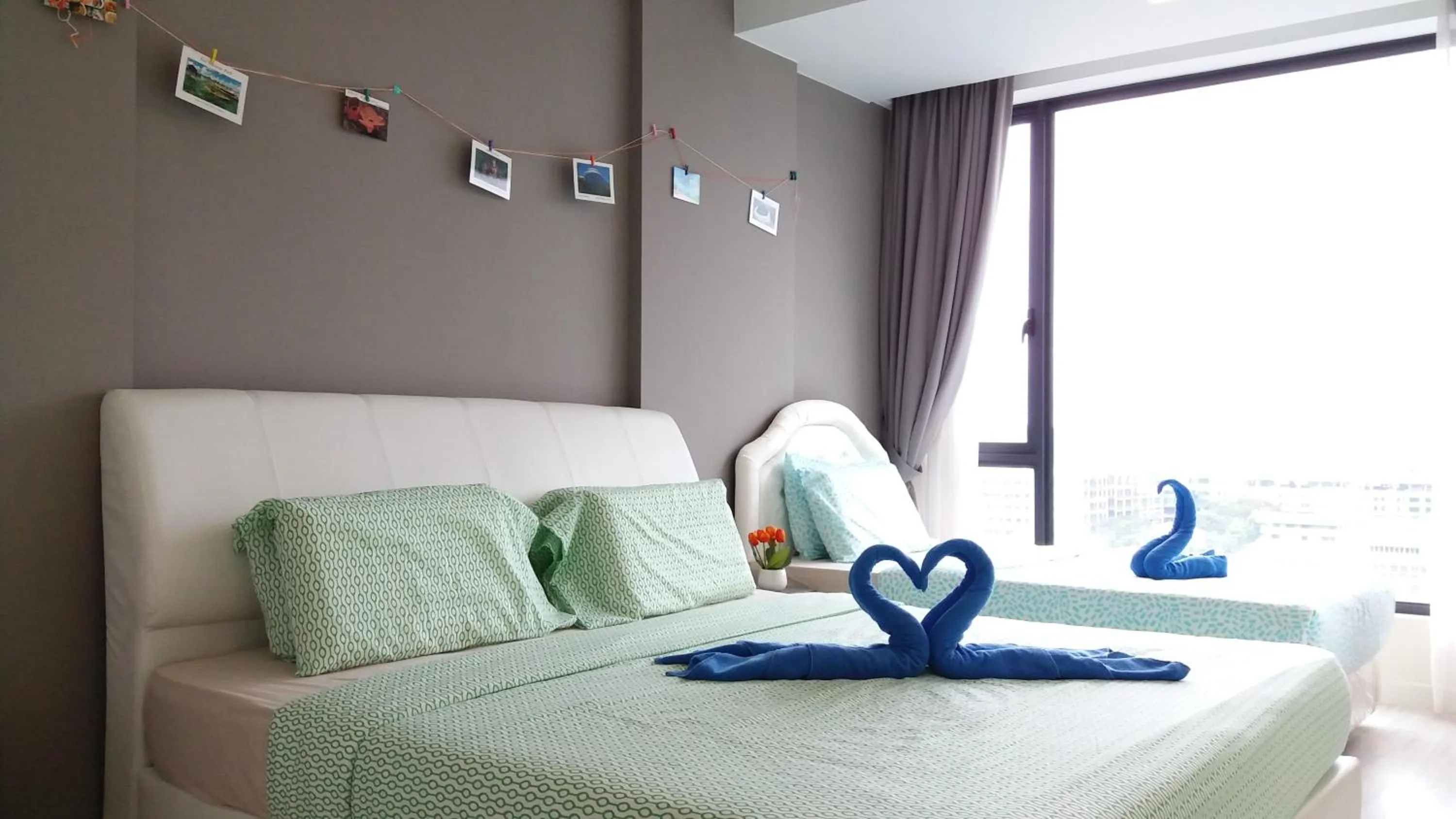 Bedroom, Bed in Cozy Living Sky Apartment