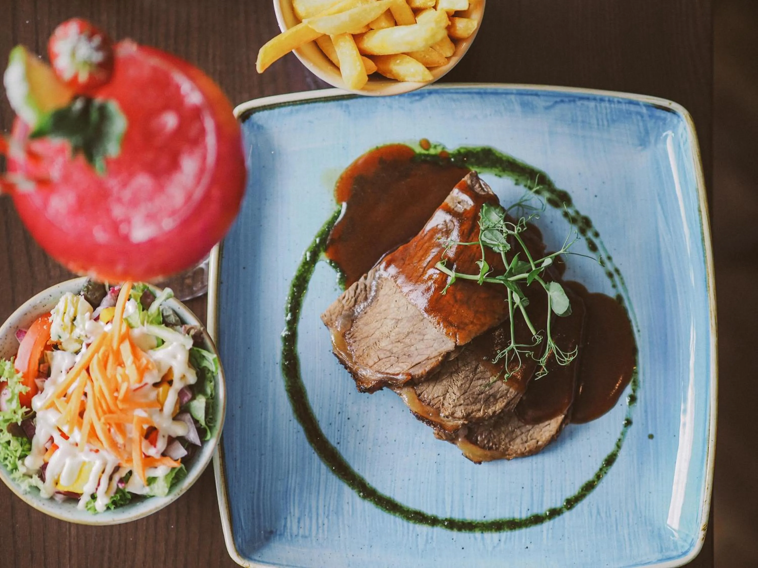 Food close-up in Menlo Park Hotel