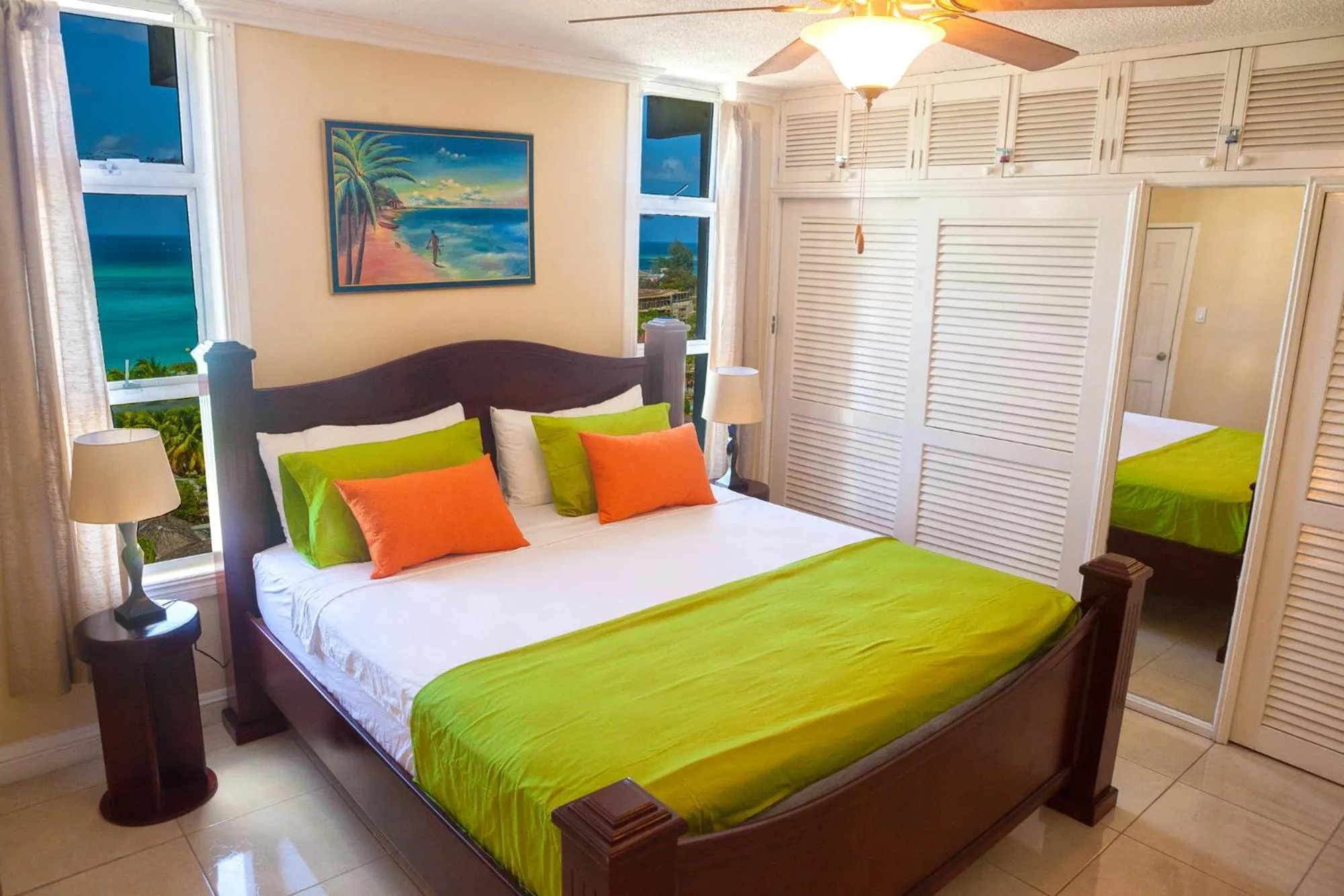 Bed in Montego Bay Club Apartments