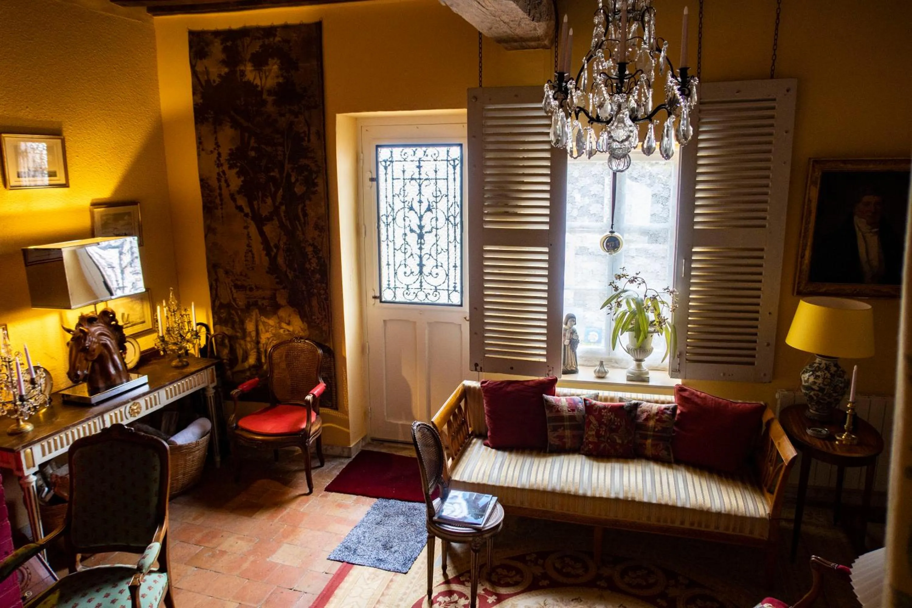 Living room in Jan's place in Burgundy