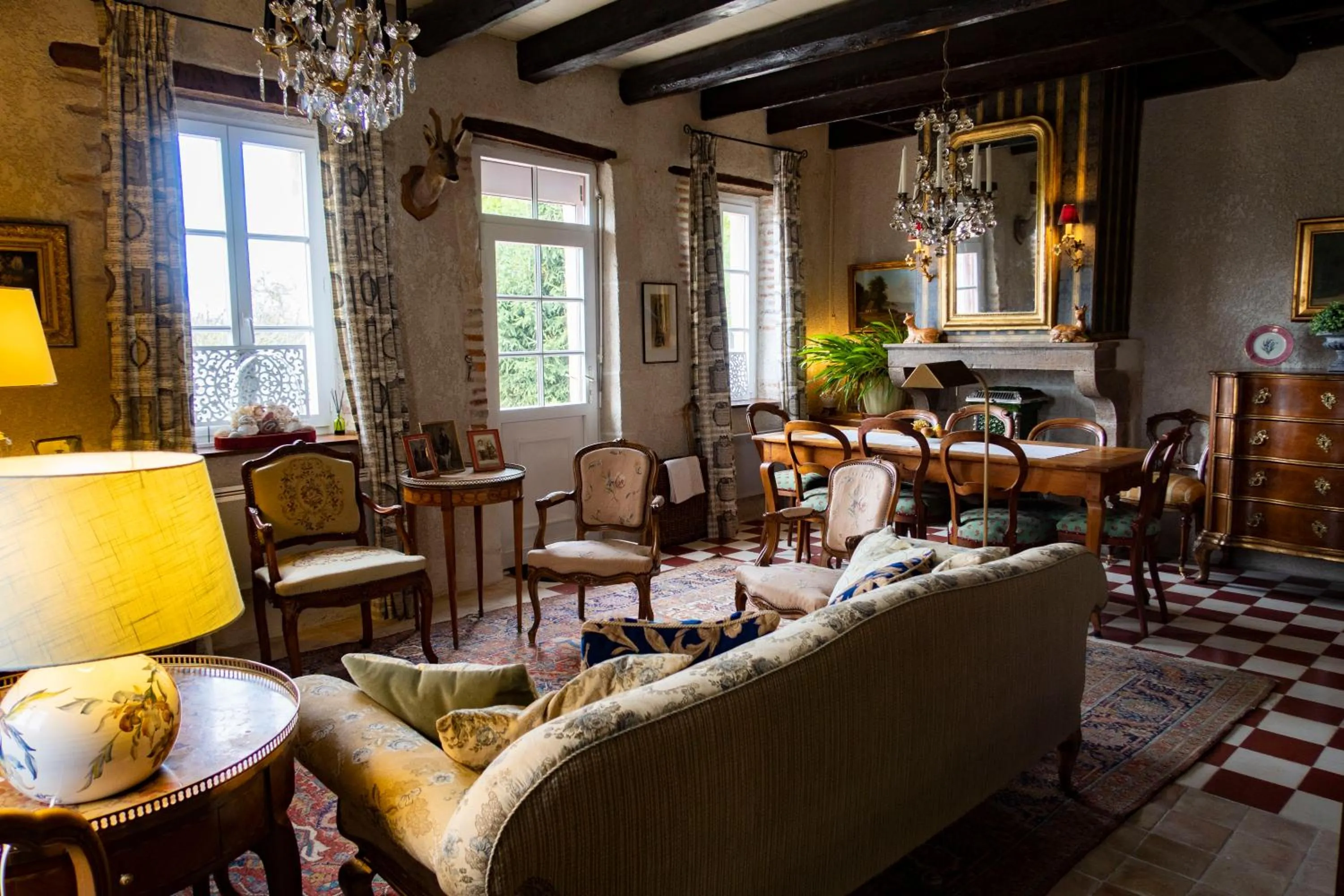 Living room in Jan's place in Burgundy