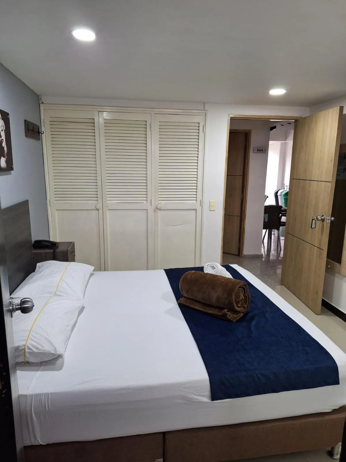 Bed in Hotel Suramericana