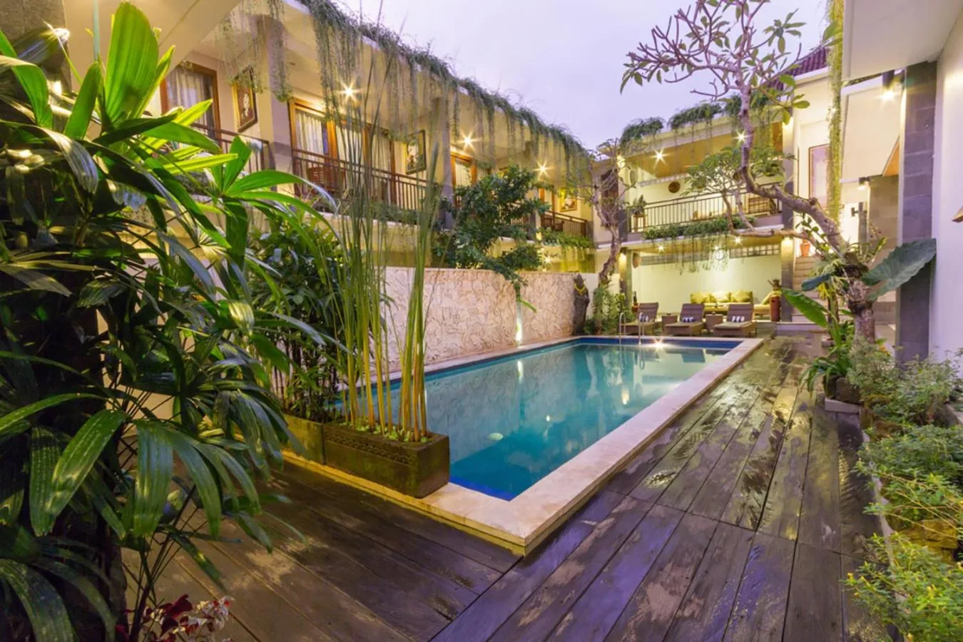 Pool view in Jani's Place Cottage by Purely