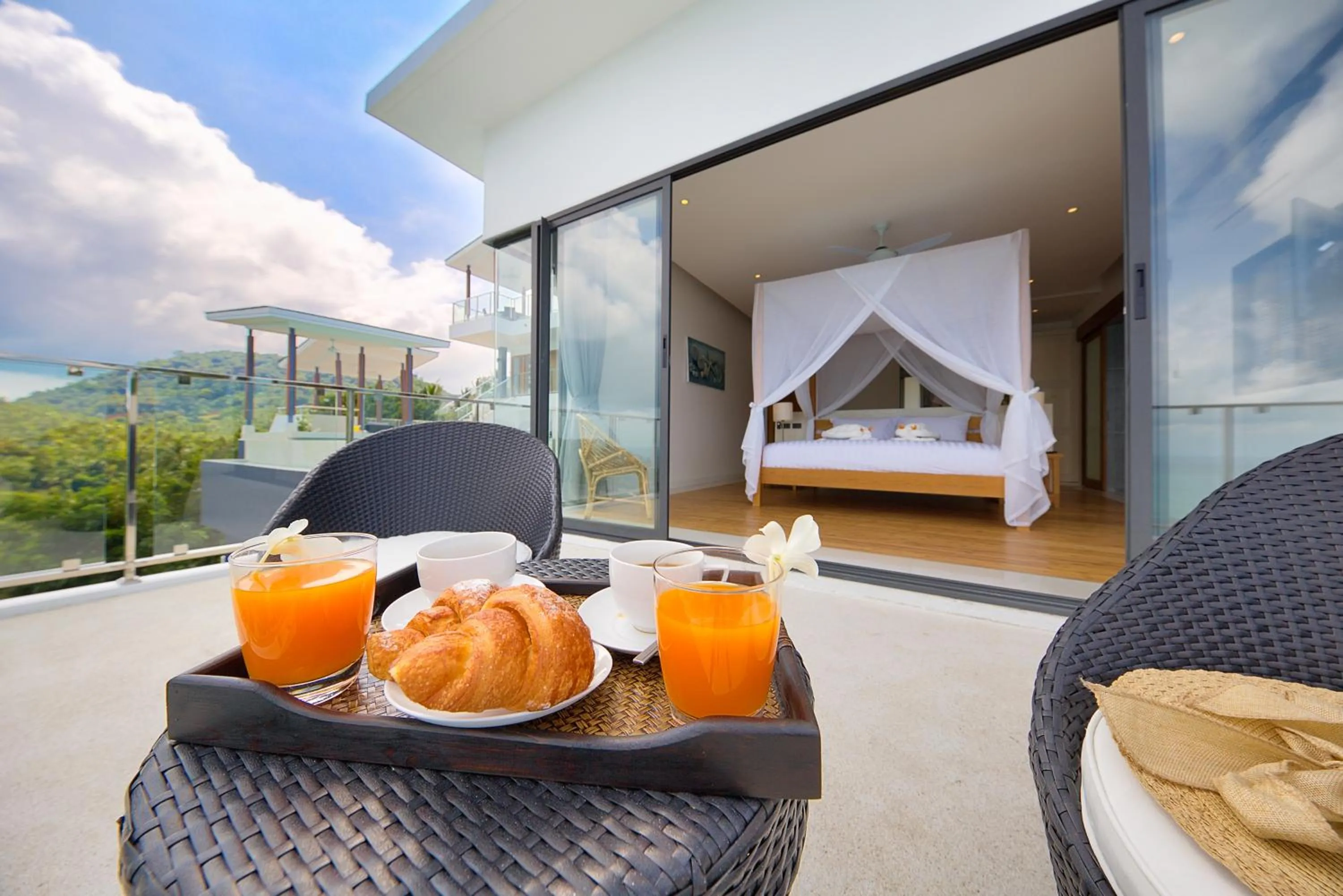 Bed in Chaweng Peak Villas - Award Winning Luxury Two Villas