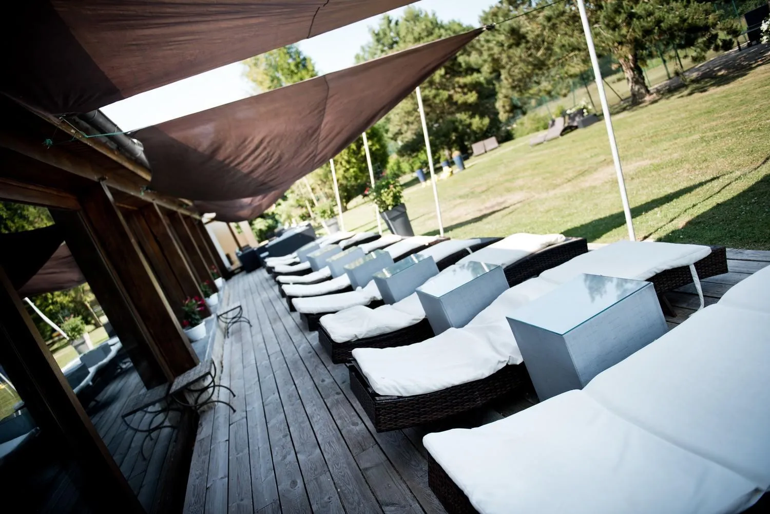 Pool view in Domaine De Barive