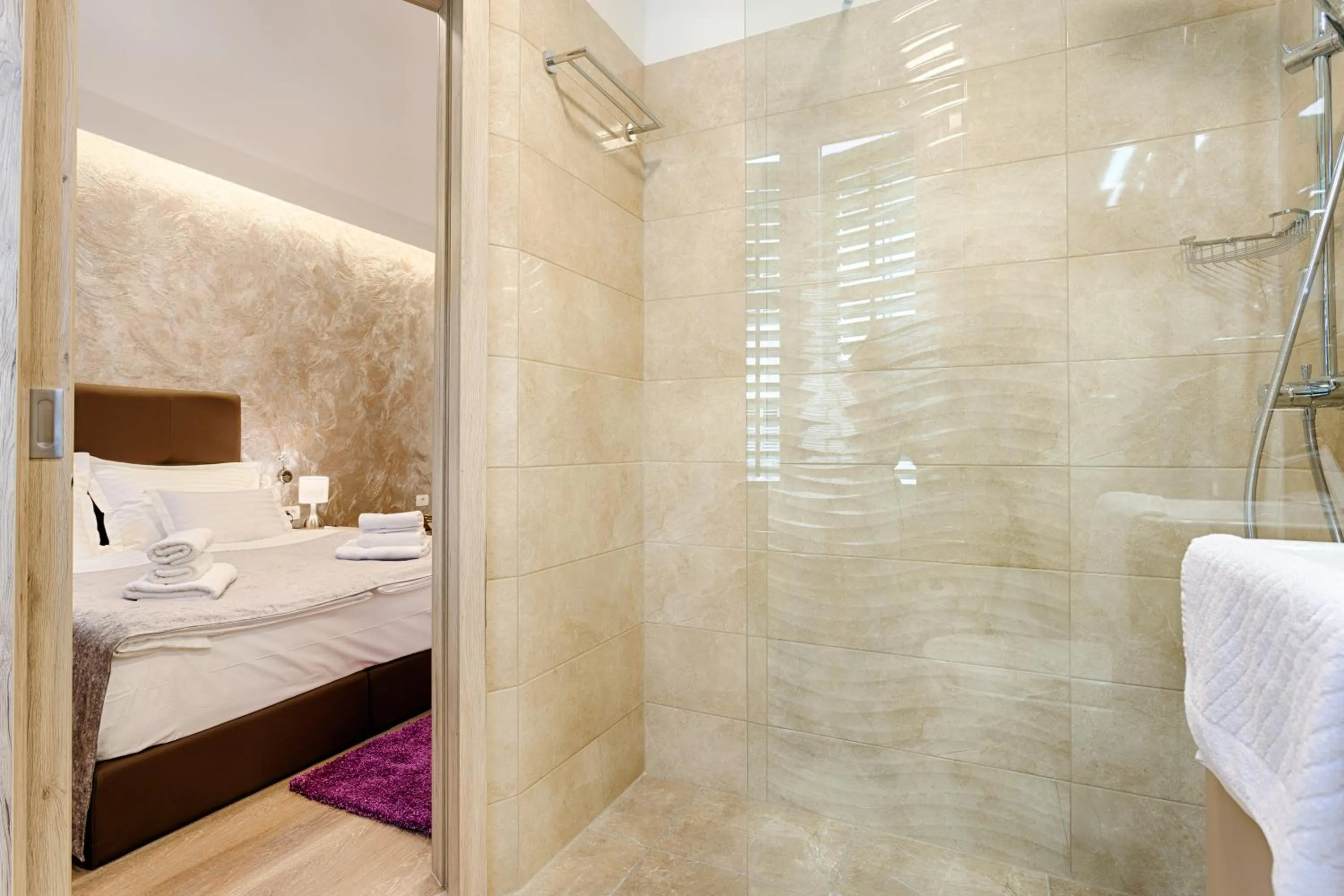 Bathroom, Bed in Central Pearl by Nono Ban Rooms