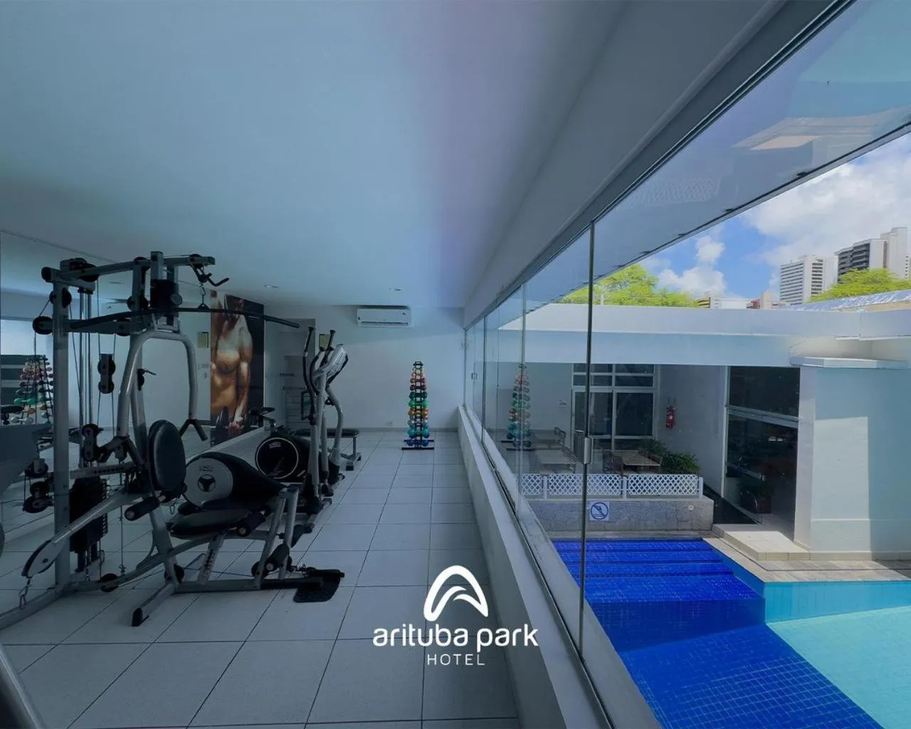 Fitness centre/facilities in Arituba Park Hotel