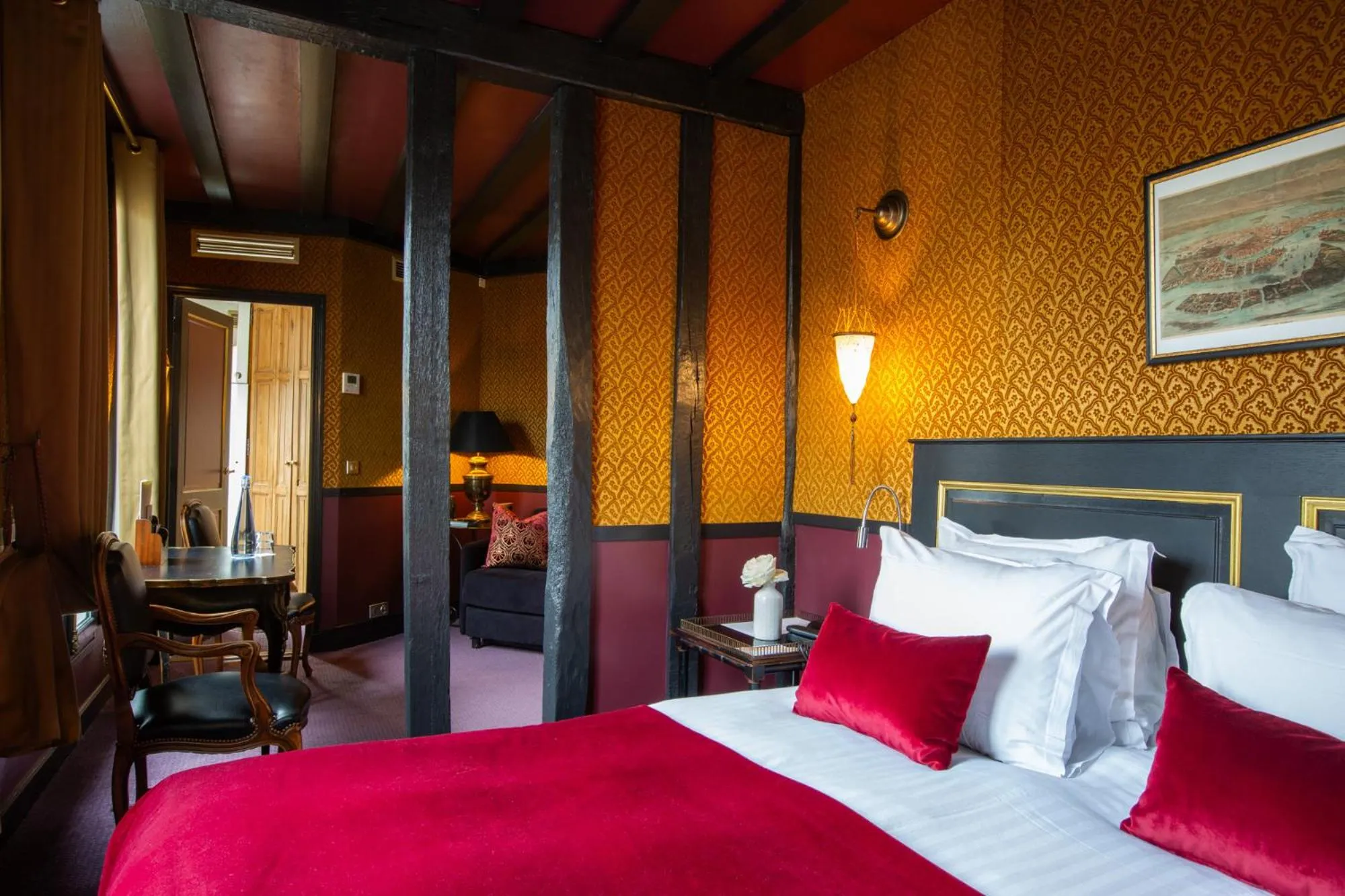 Bedroom, Bed in Hôtel Le Relais Saint-Germain