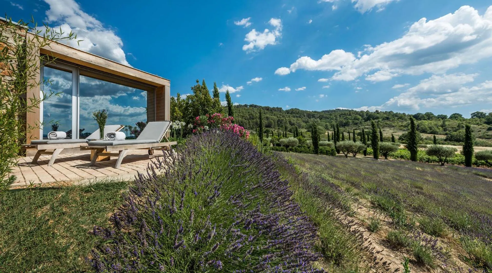Natural landscape in Domaine des Andéols