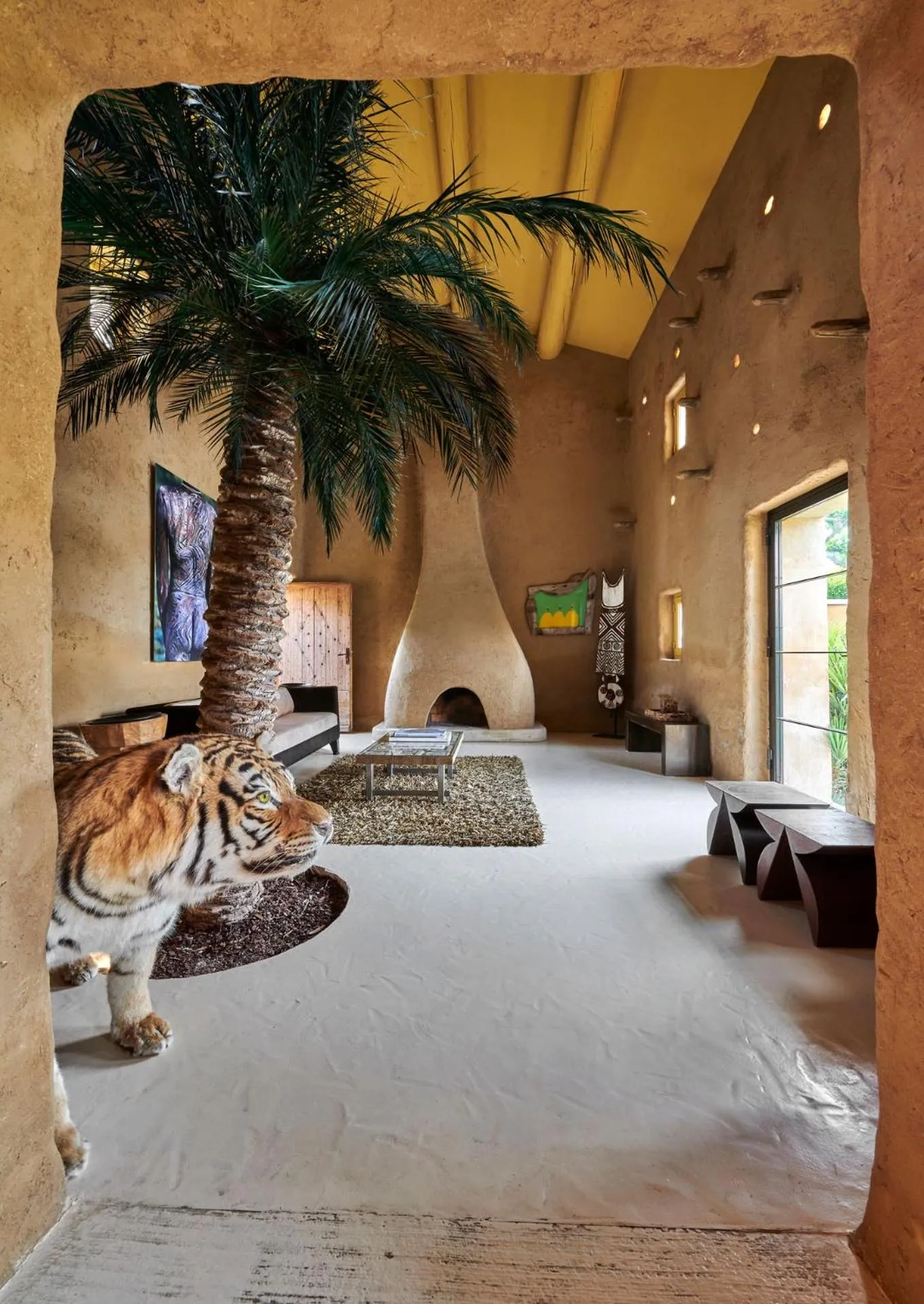 Living room, Bed in Domaine des Andéols