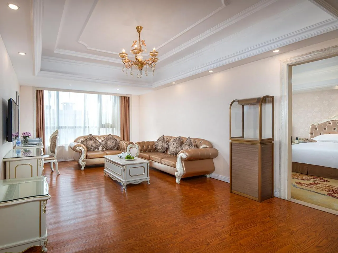 TV and multimedia, Bed in Vienna International Hotel Jieyang Yangmei Jade hotel