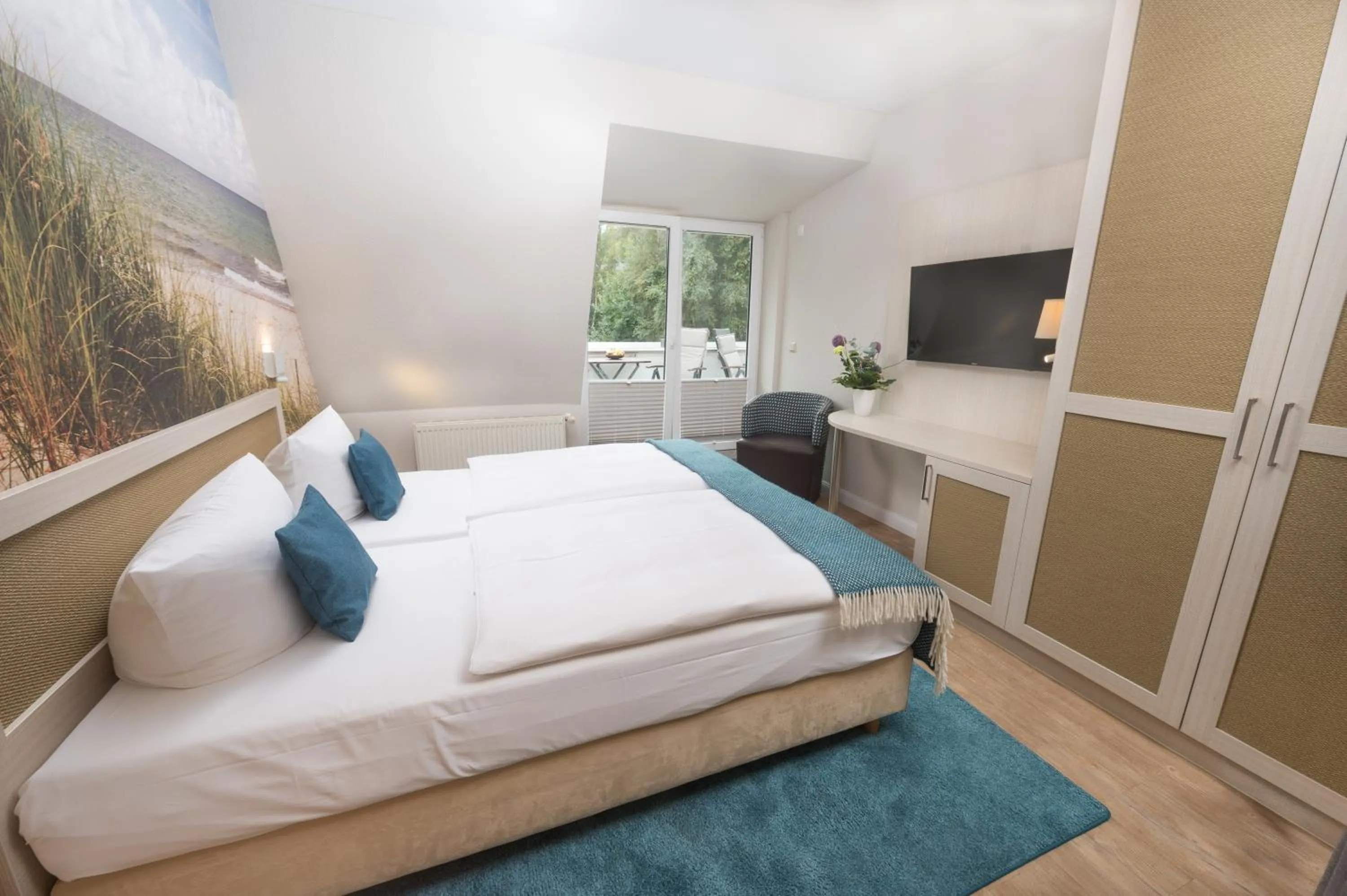 Bed in Hotel Haus am Meer