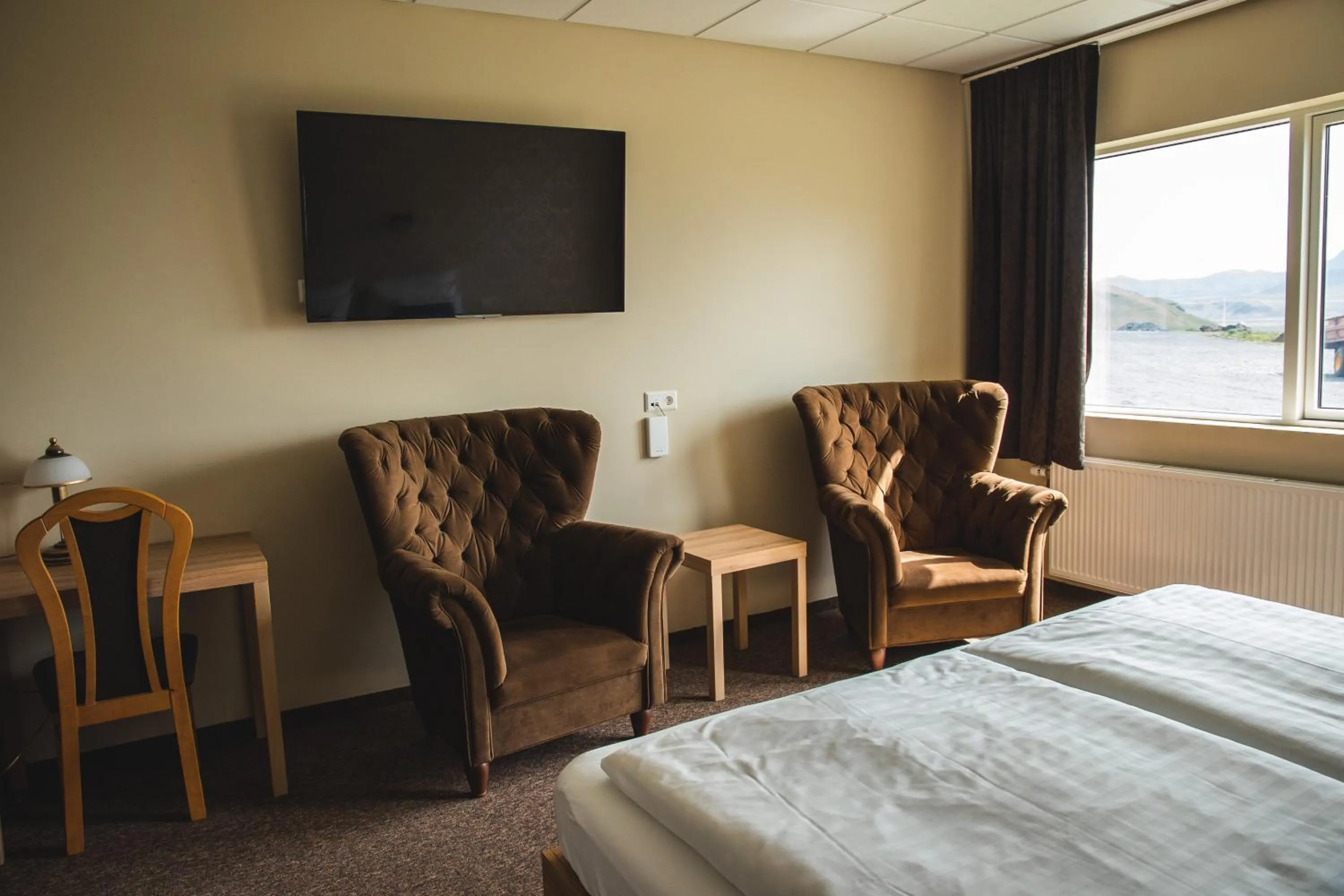 Bedroom, Bed in Hótel Dyrhólaey