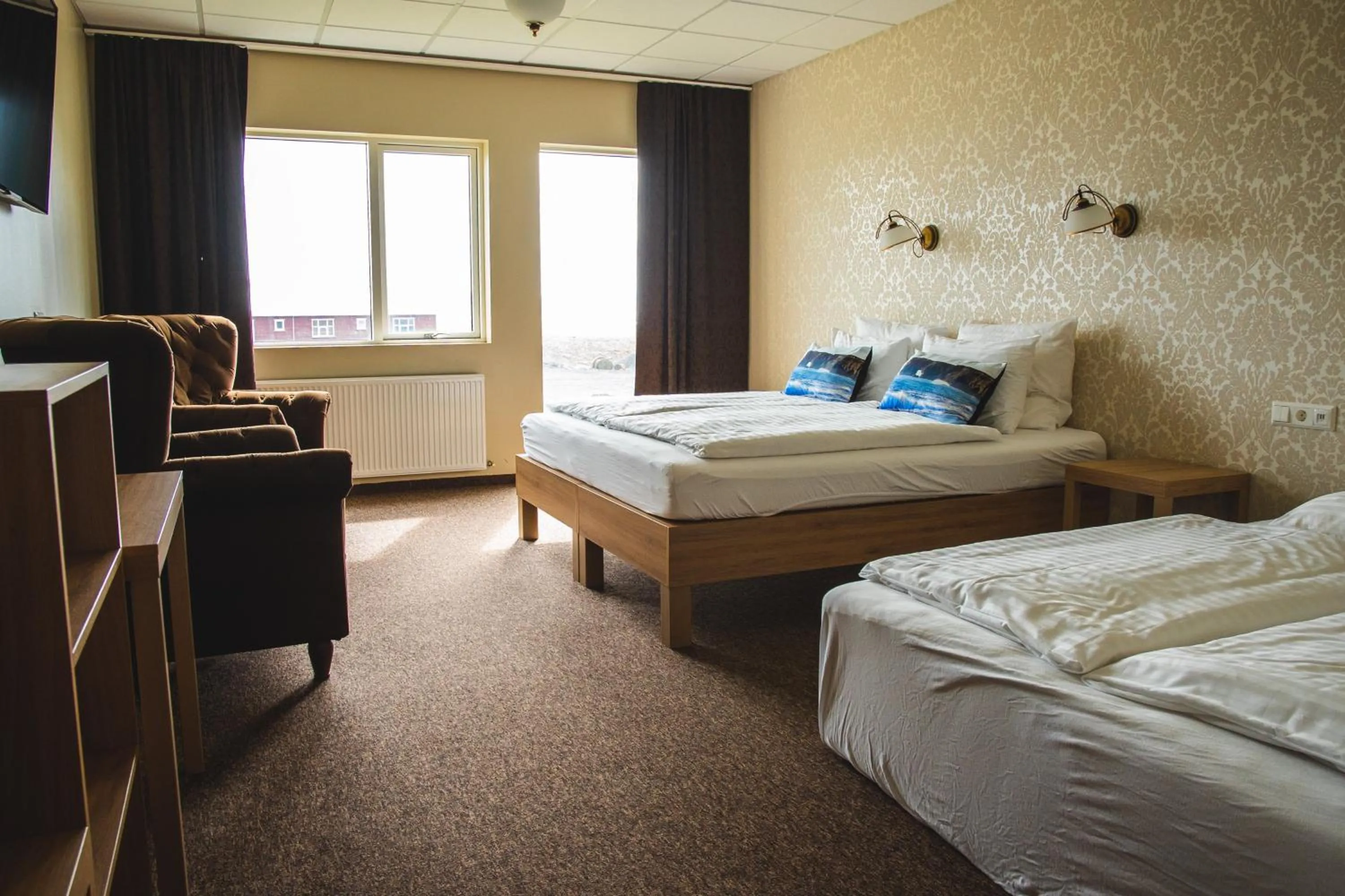 Bedroom, Bed in Hótel Dyrhólaey