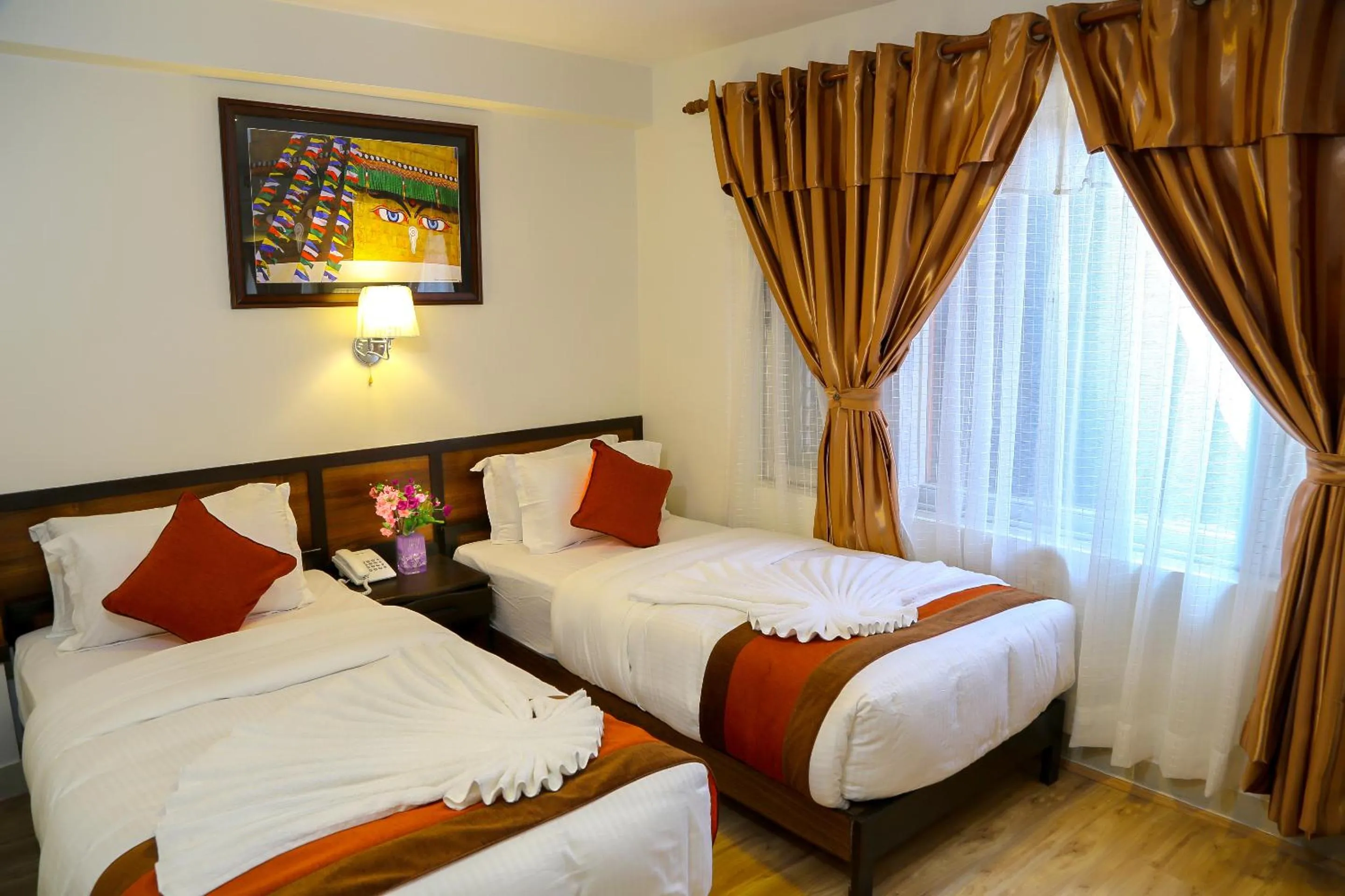 Bedroom, Bed in Hotel Himalayan Oasis