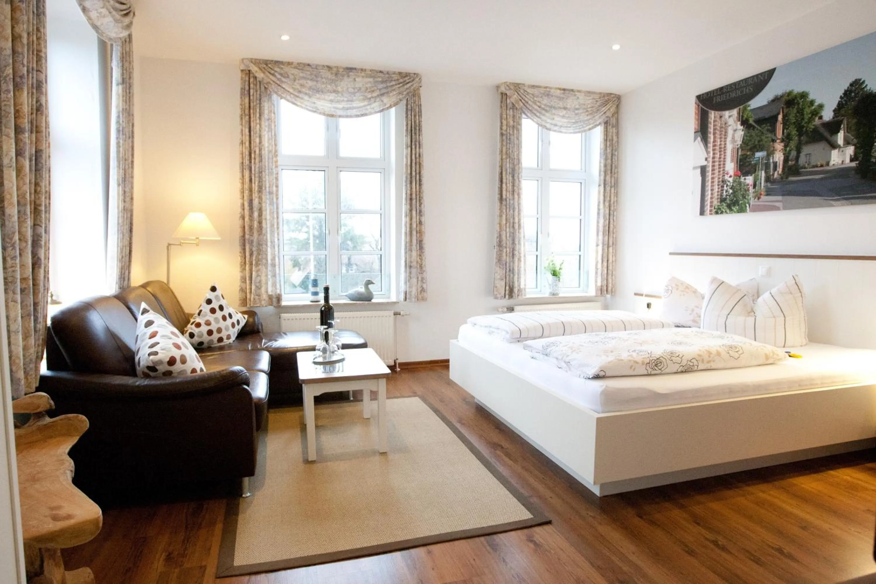 Bed in Hotel Restaurant Friedrichs