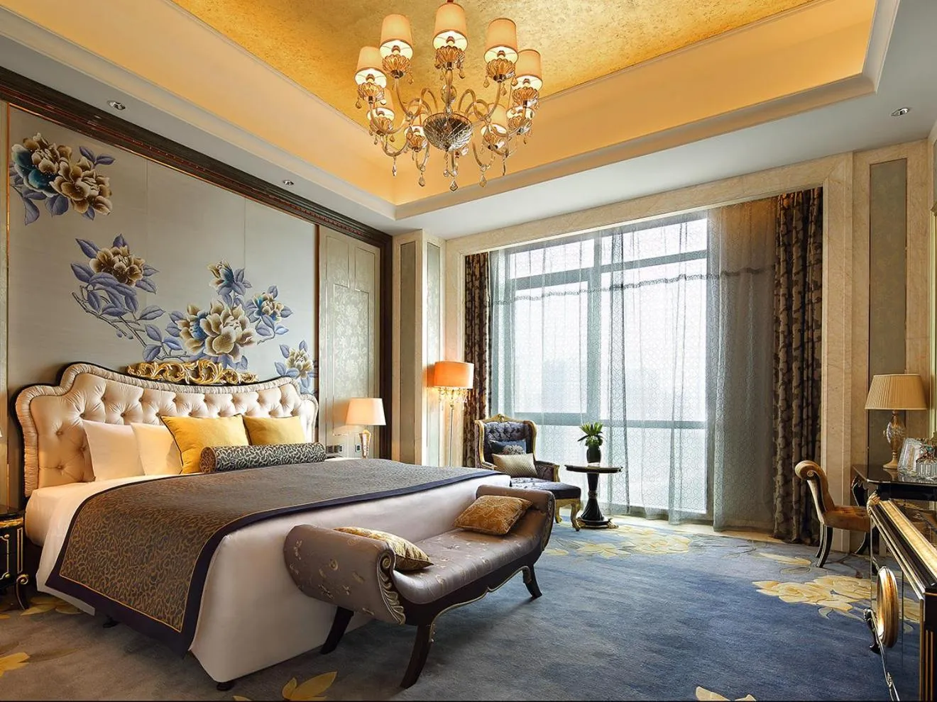 Bedroom, Bed in Wanda Realm Neijiang