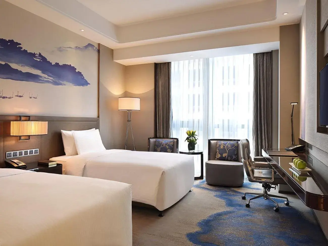Executive Twin Room in Wanda Realm Neijiang Executive Twin Room in Wanda Realm Neijiang