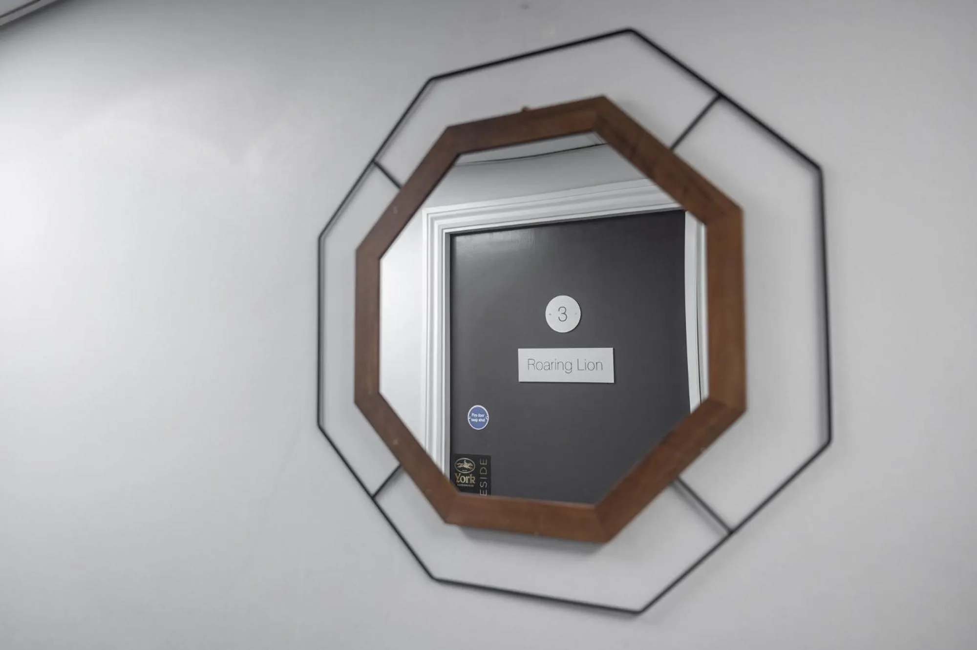 Decorative detail in Stableside Hostel at York Racecourse