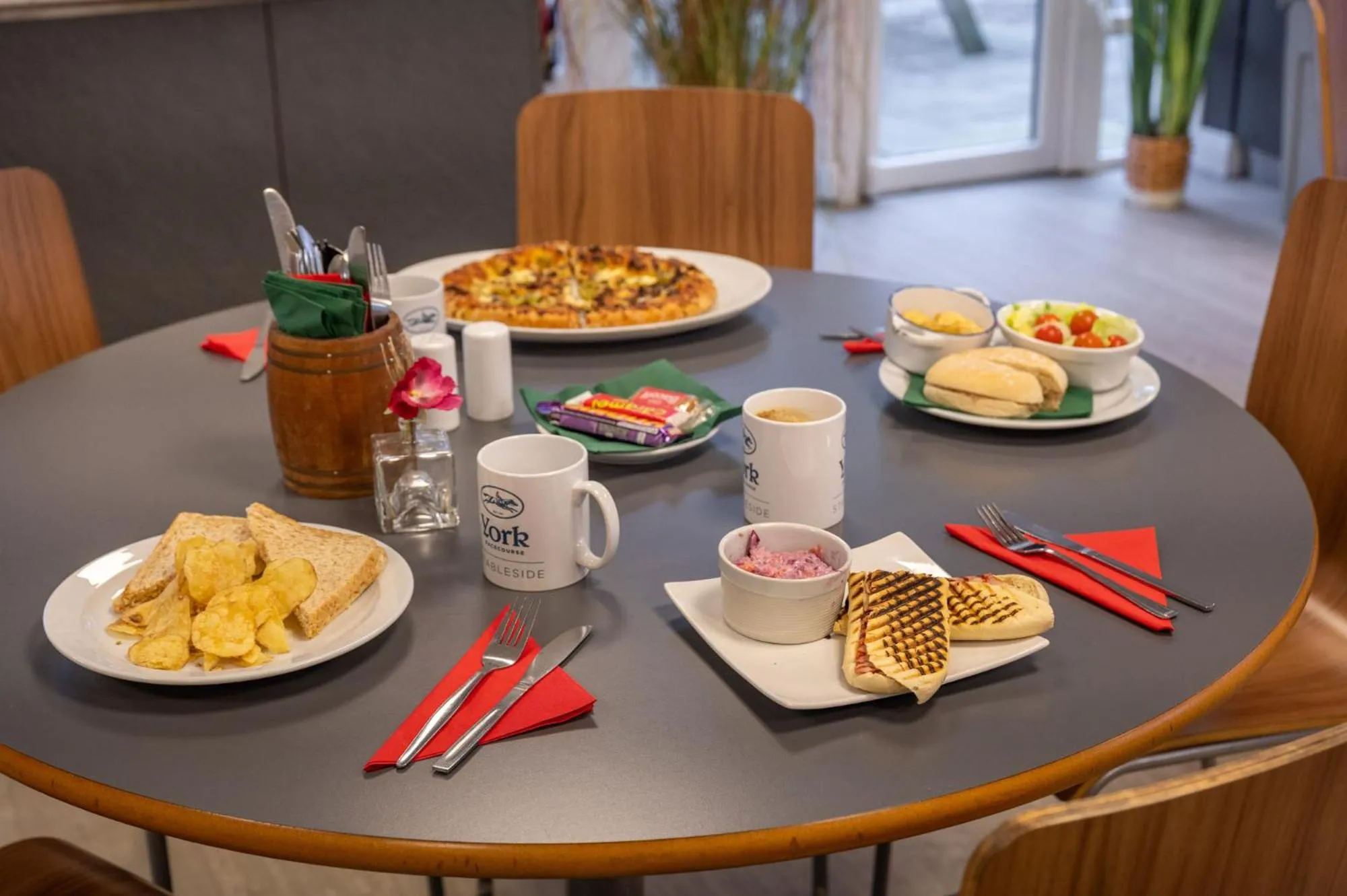 Lunch in Stableside Hostel at York Racecourse