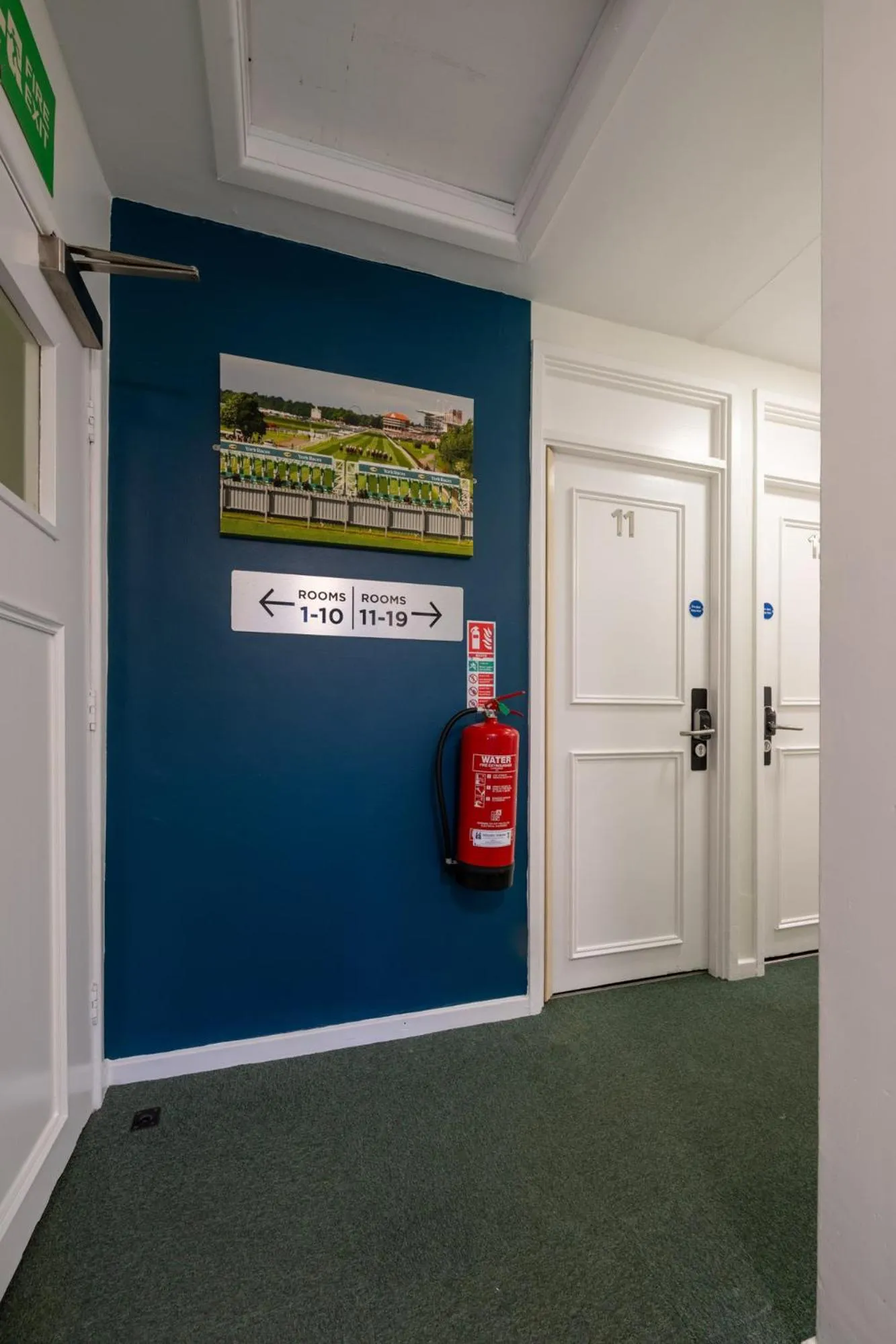 Decorative detail in Stableside Hostel at York Racecourse