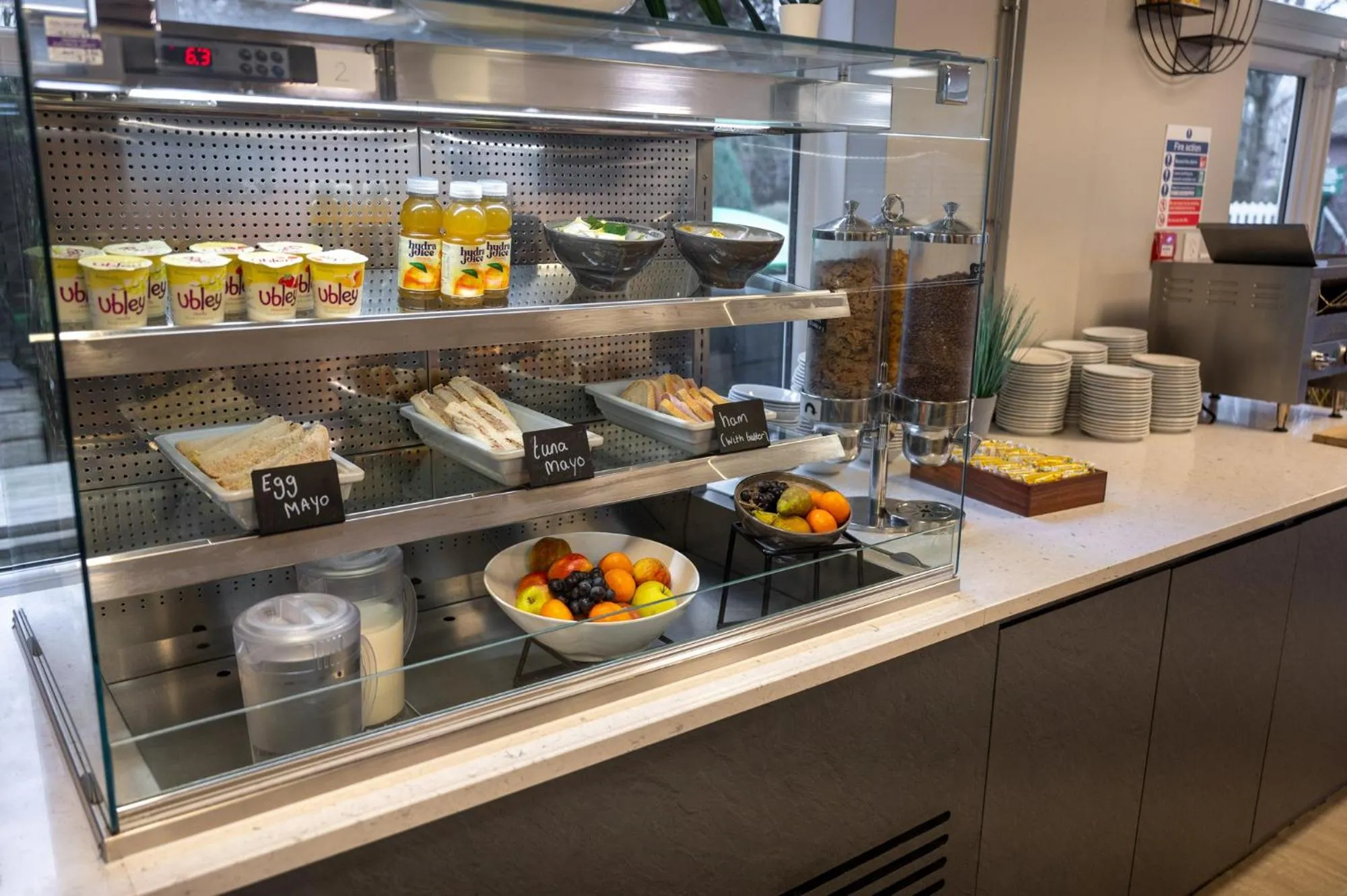 Buffet breakfast in Stableside Hostel at York Racecourse