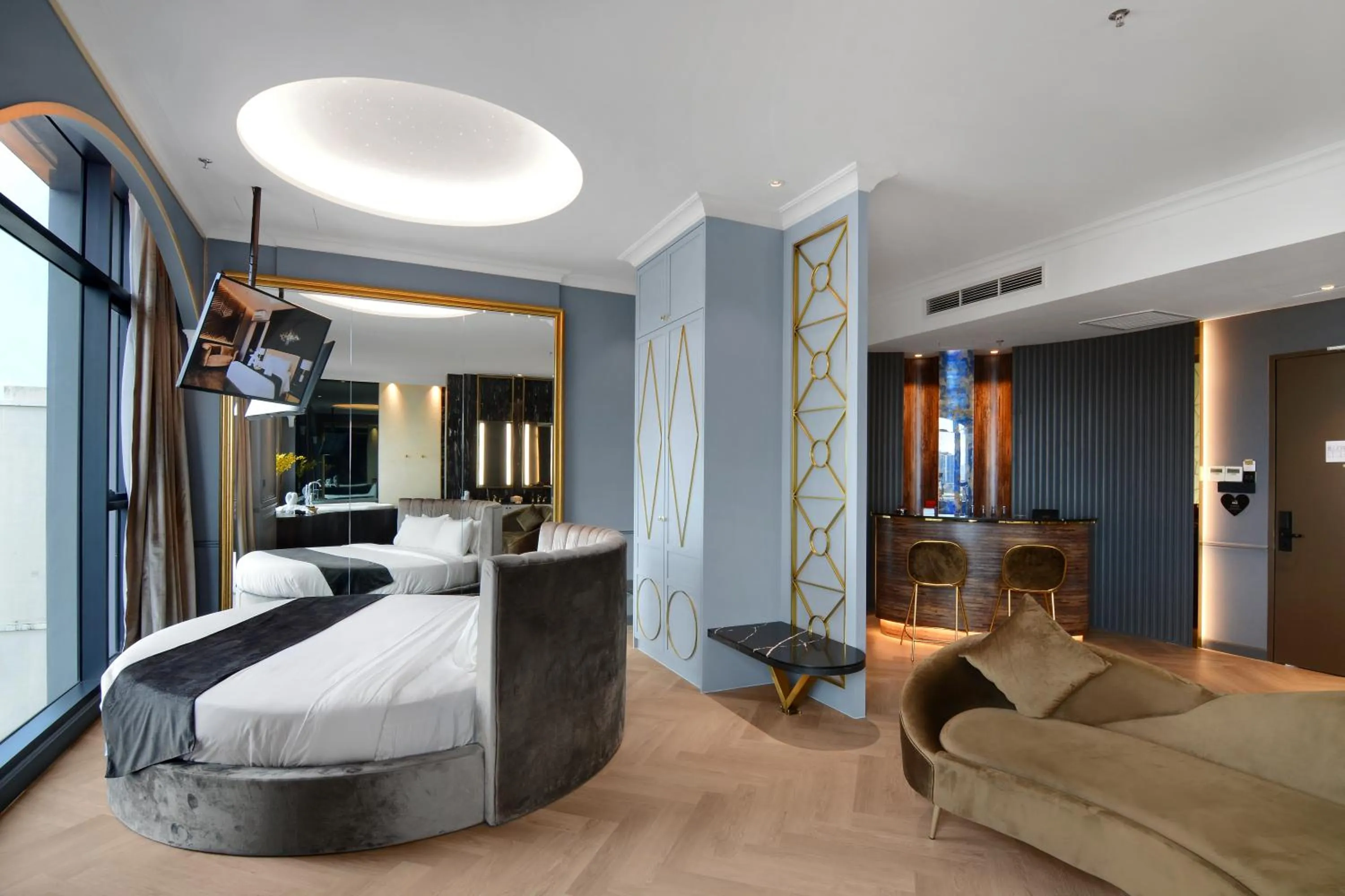 Bed in The Granite Luxury Hotel Penang