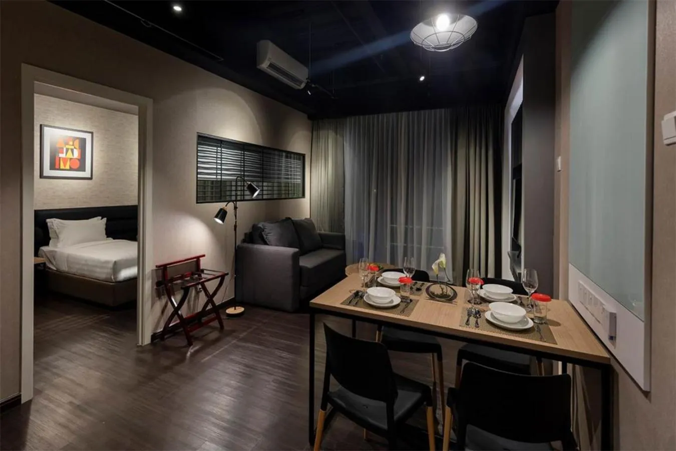 Living room, Bed in The Granite Luxury Hotel Penang