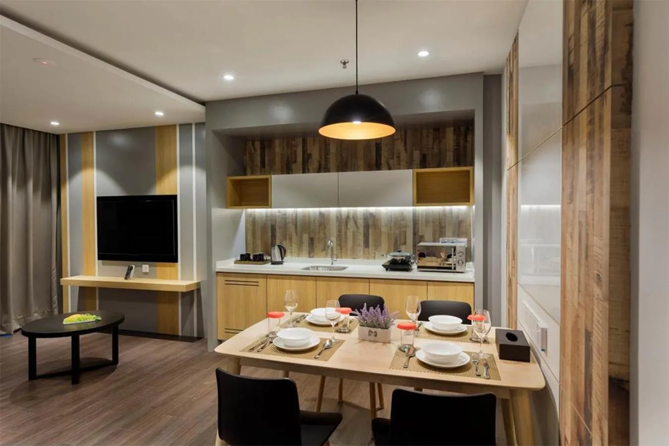 Kitchen or kitchenette in The Granite Luxury Hotel Penang