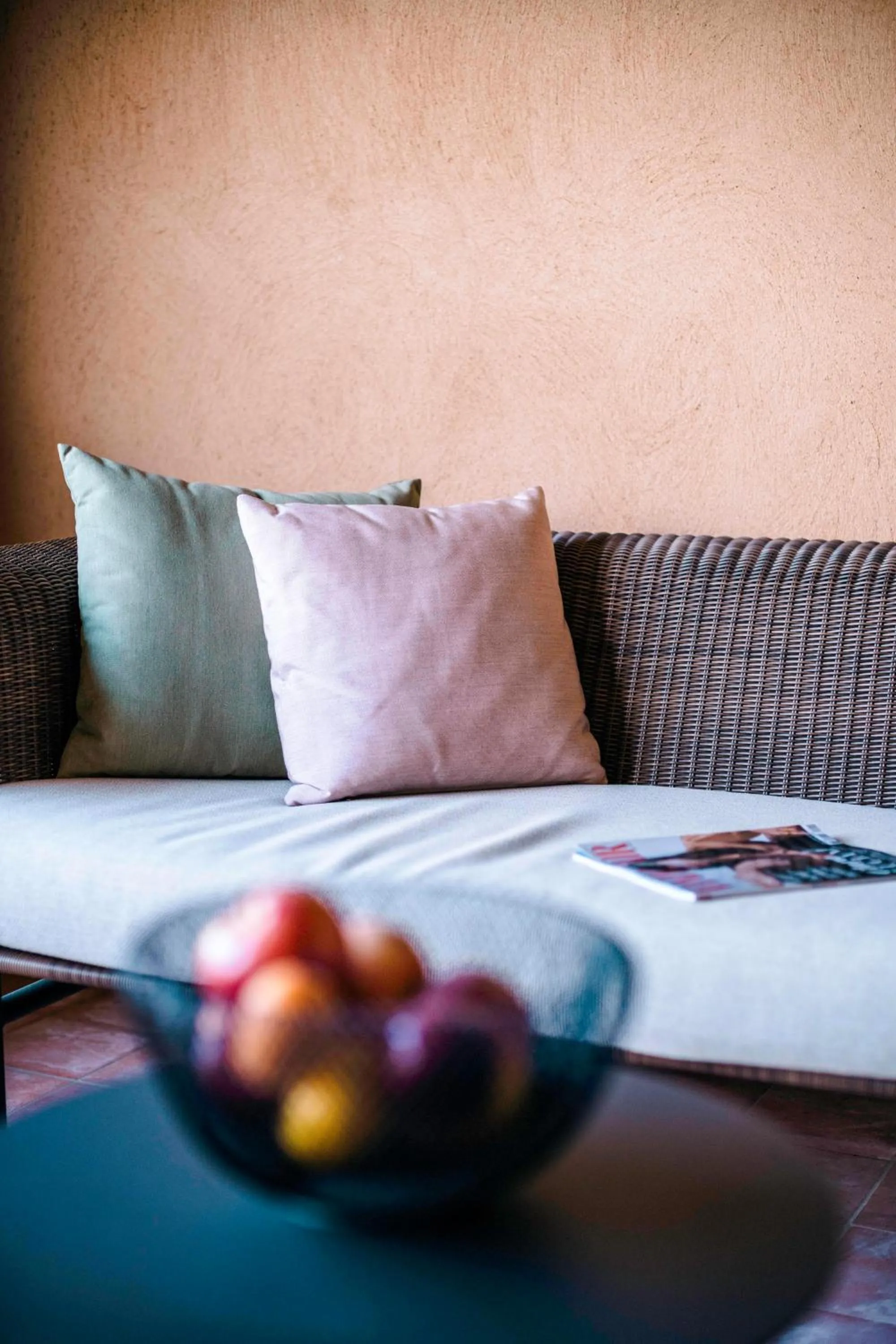 Balcony/Terrace, Bed in Château L'Hospitalet Wine Resort Beach & Spa