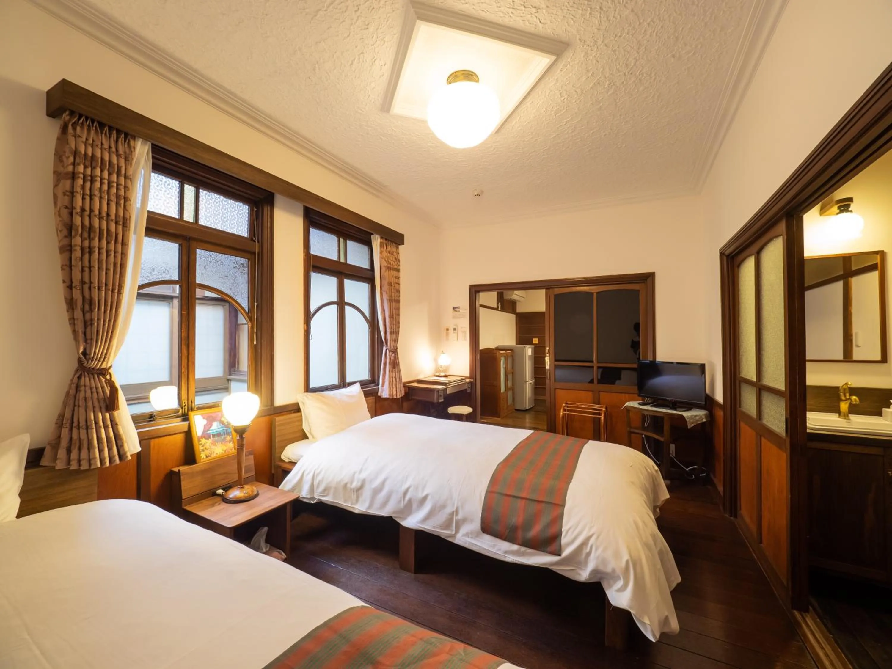 Bed in Inase Otsu Machiya Bed and Breakfast