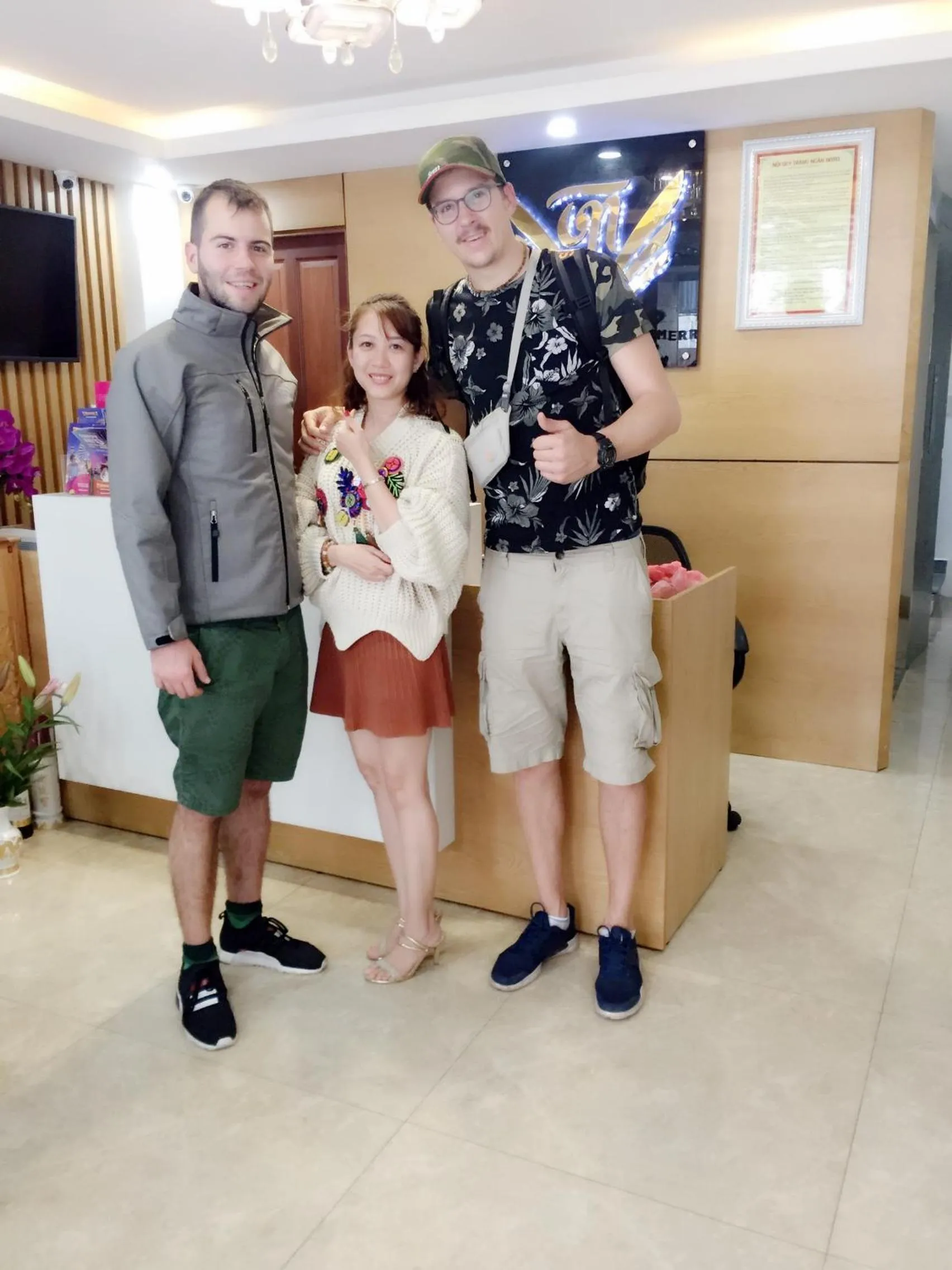 group of guests in Trang Ngan Hotel by THG