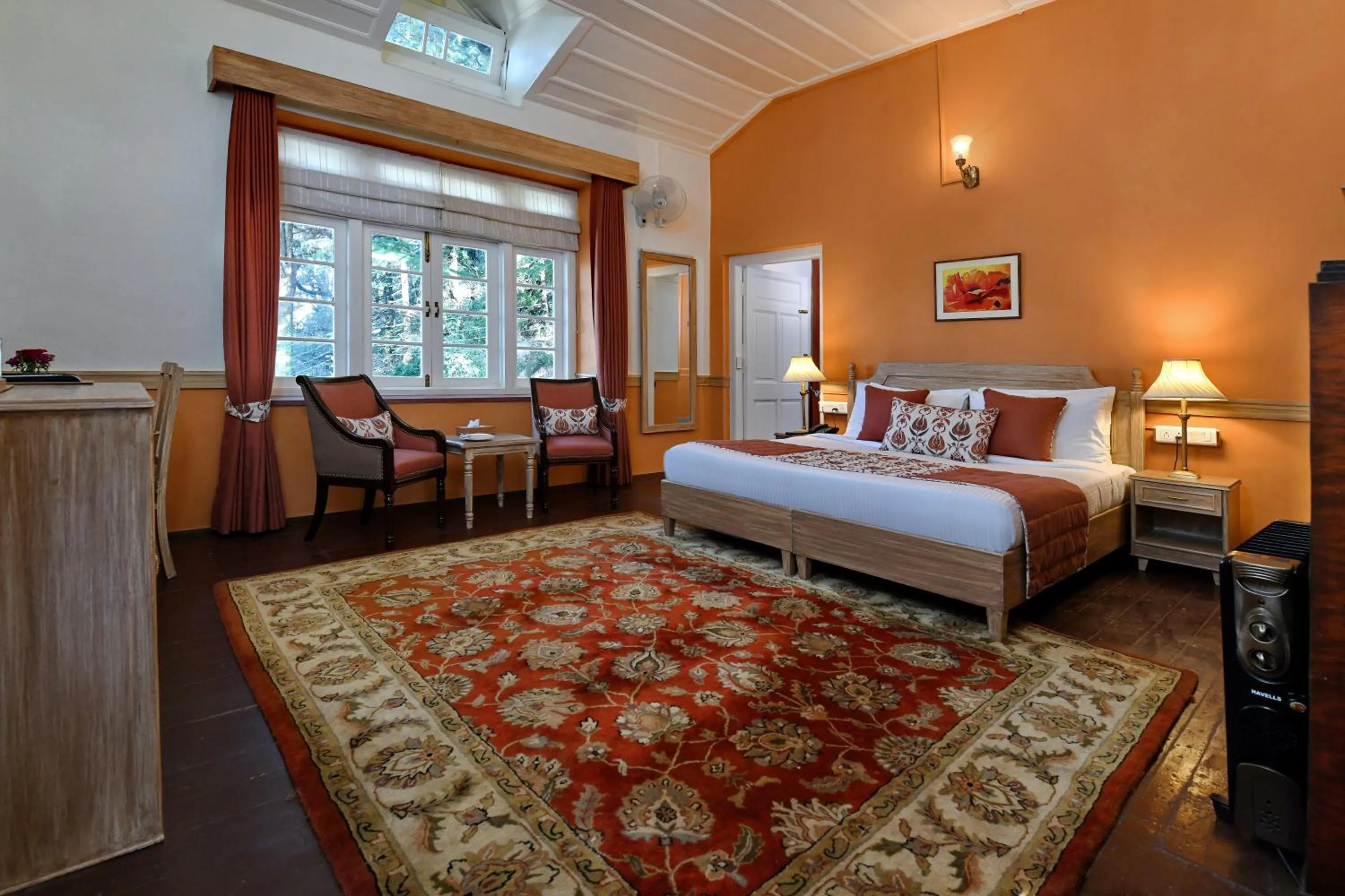 Bedroom, Bed in Brij Villa, Dalhousie - A Colonial Luxury Retreat