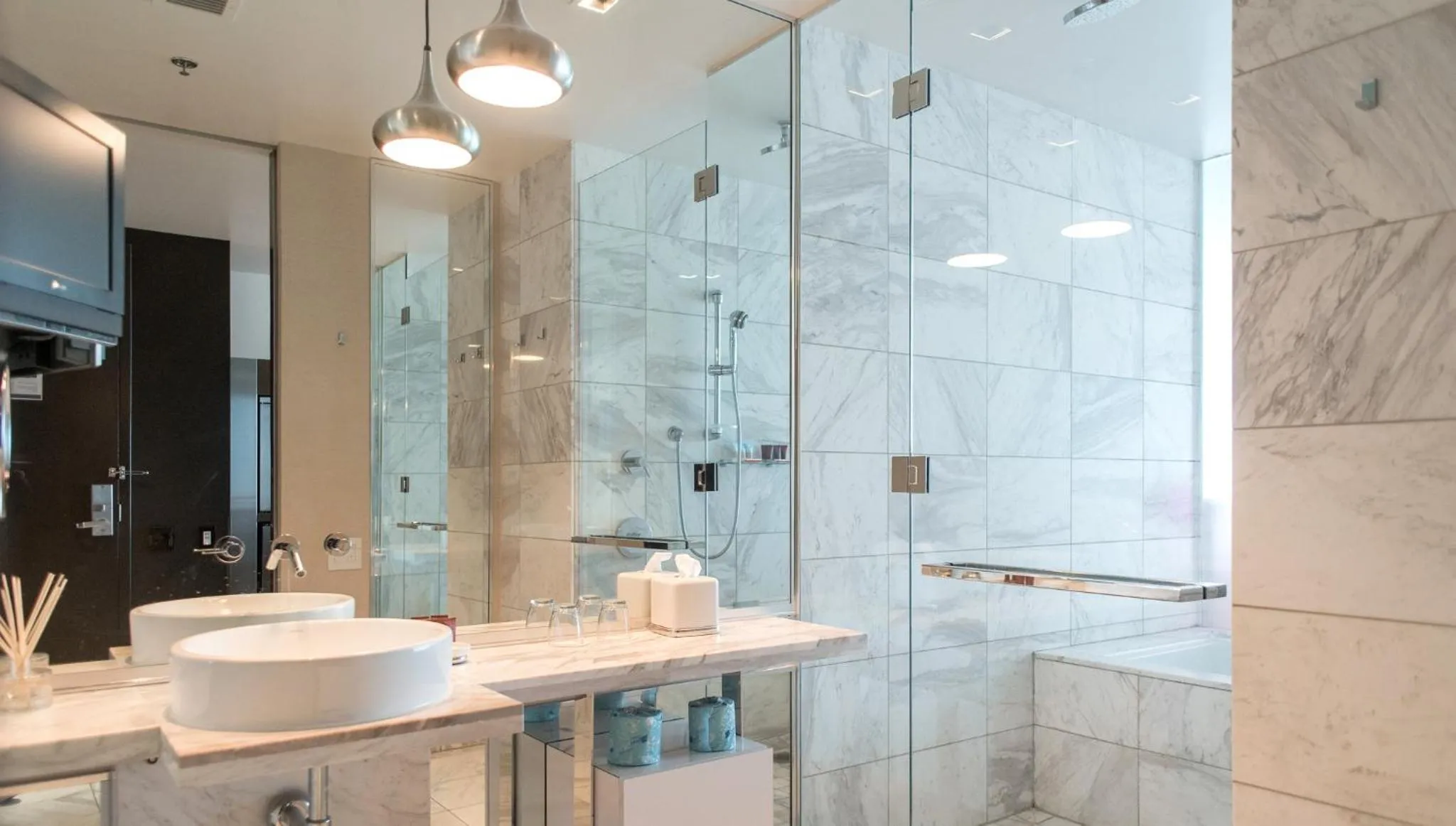 Shower in Luxury Suites at Palms Place