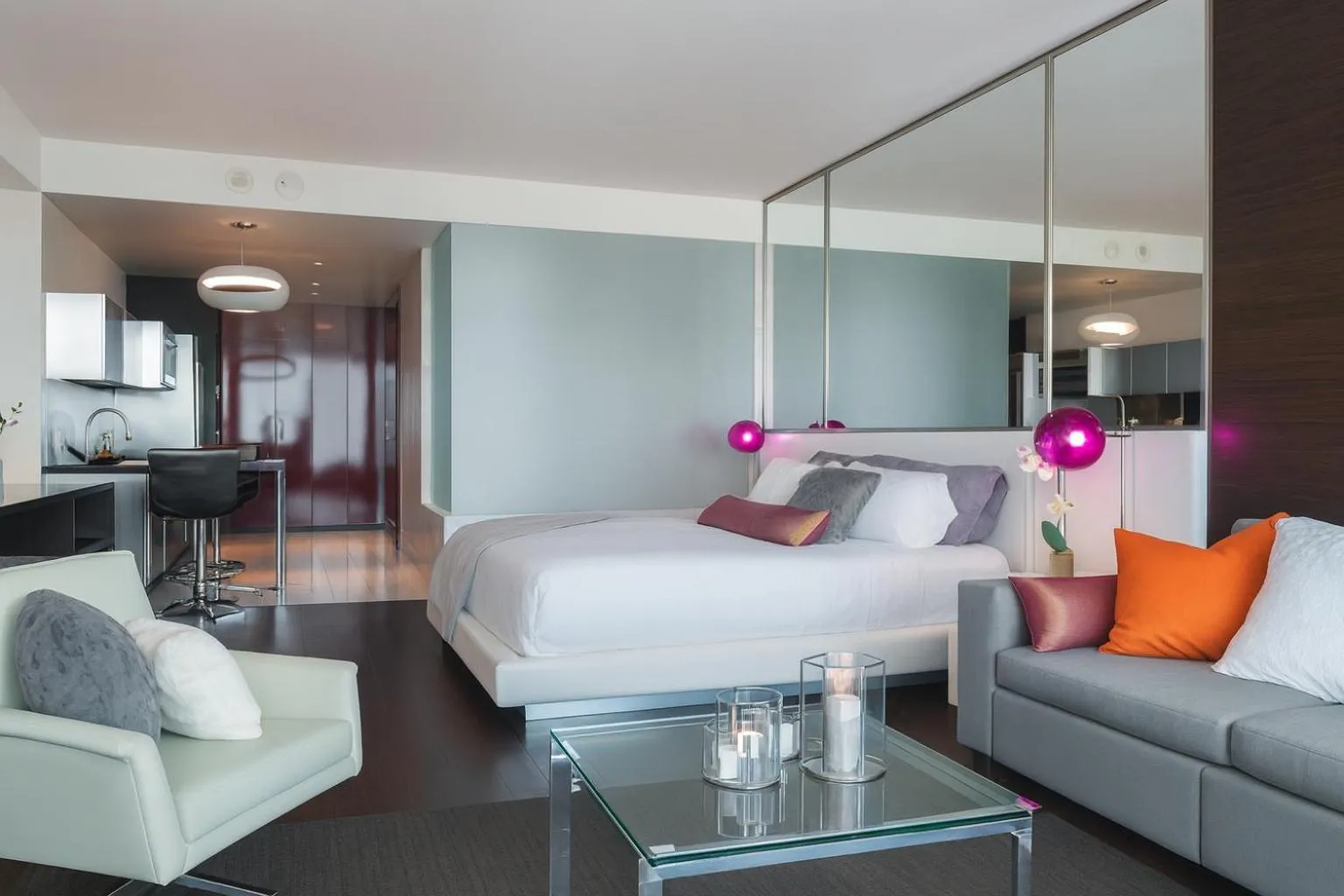 Bed in Luxury Suites at Palms Place