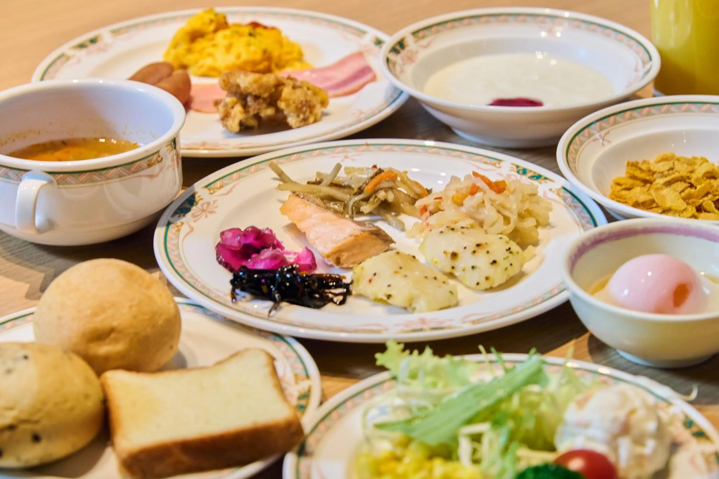 Buffet breakfast in Hotel Kumamoto Terrsa