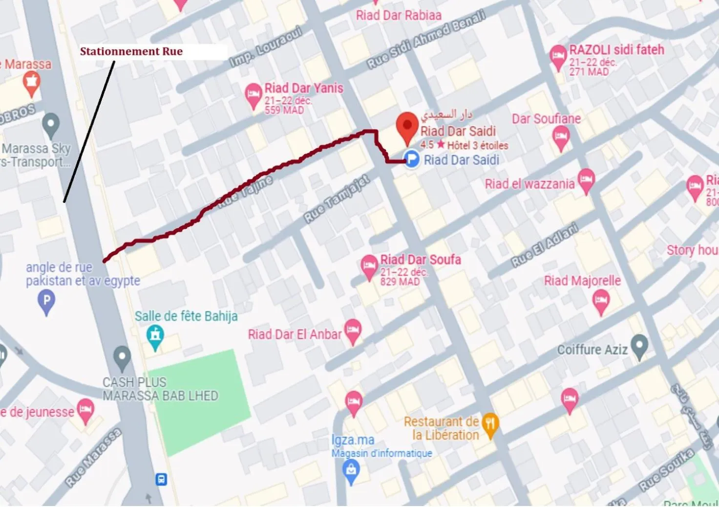 City view in Riad Dar Saidi