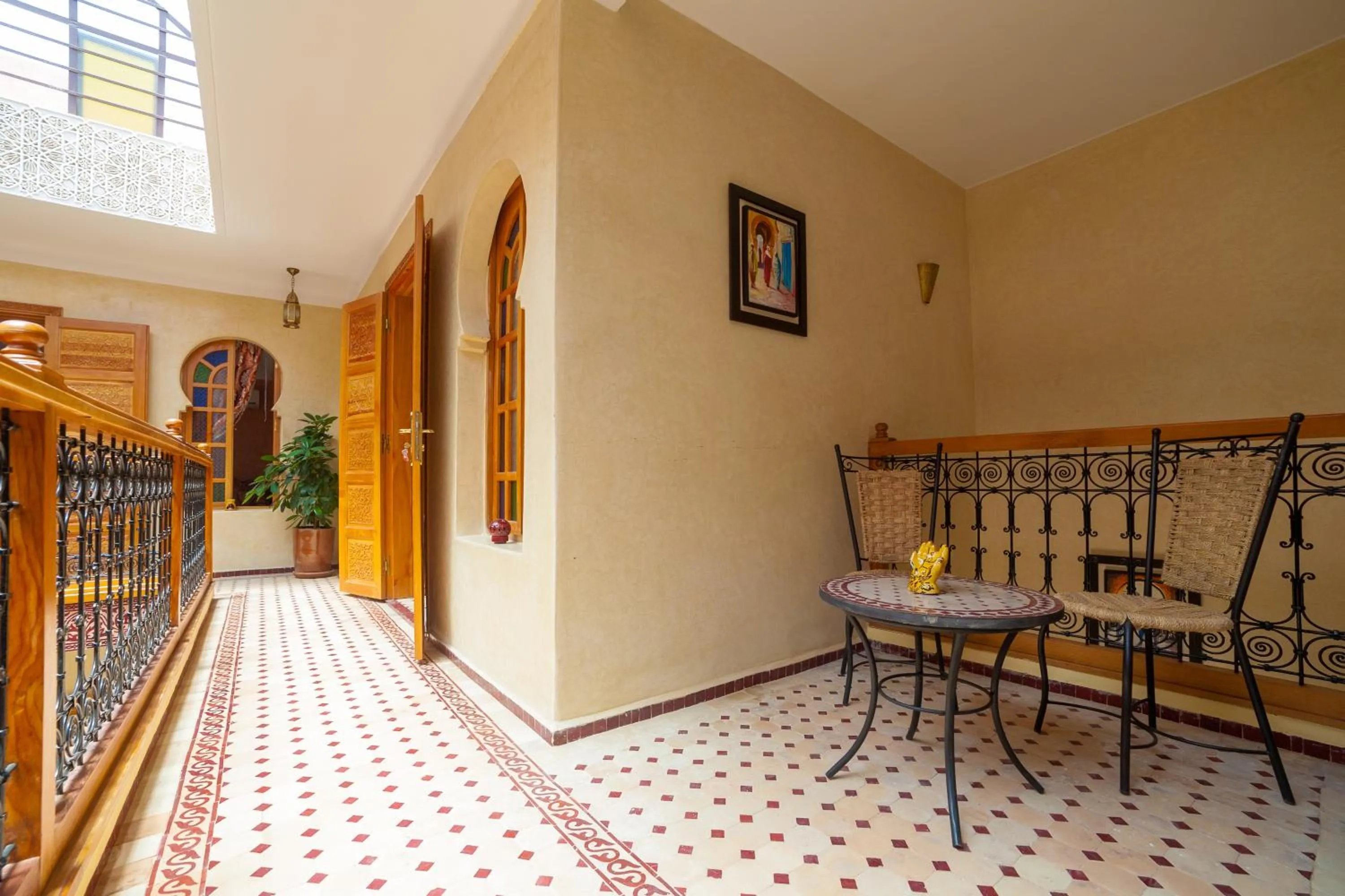 Balcony/Terrace, Bed in Riad Dar Saidi
