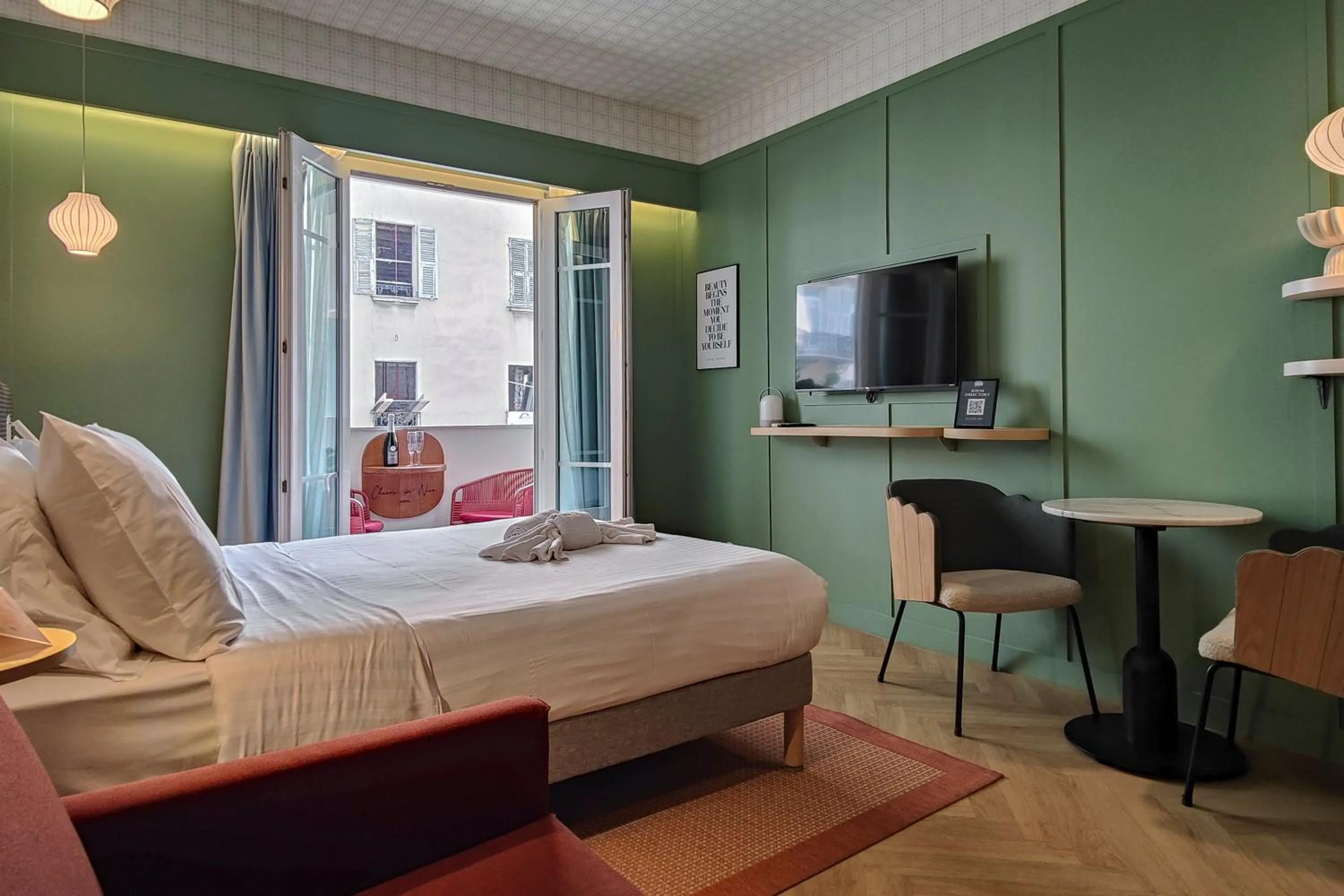 Photo of the whole room, Bed in Hotel Aparthotel AMMI Nice Lafayette